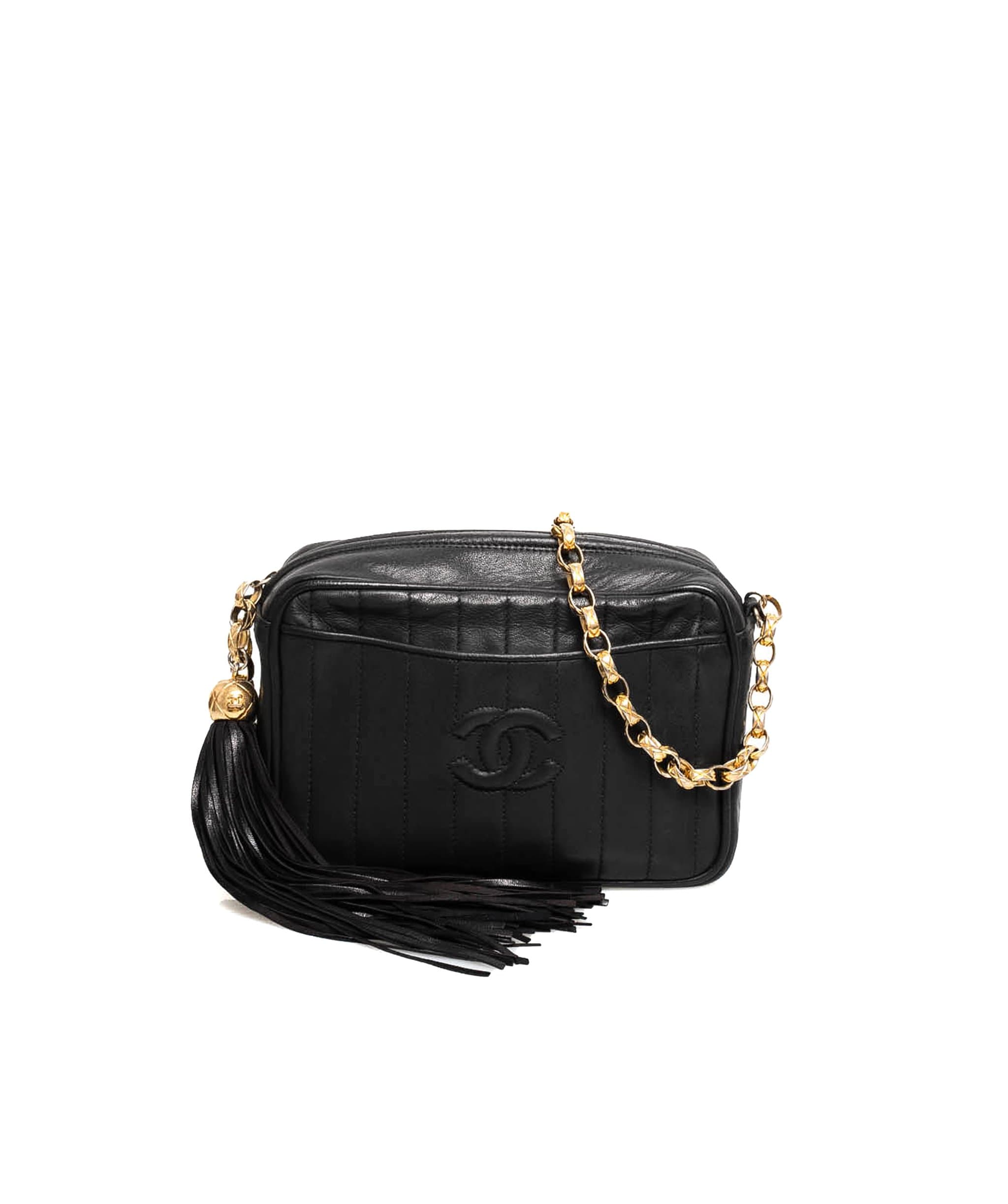 Chanel Vintage Light Beige Quilted Caviar Front Pocket Bijoux
