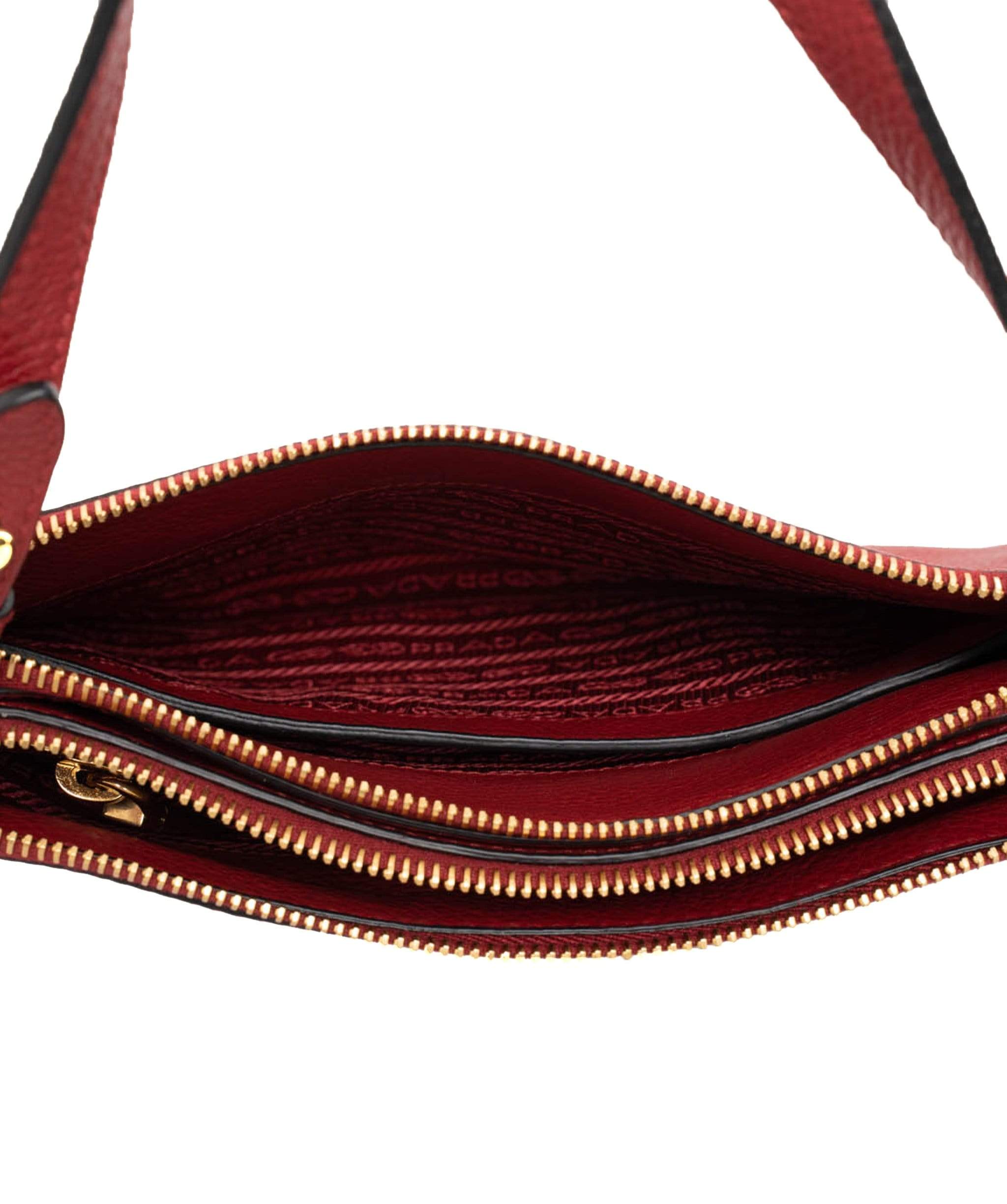 LuxuryPromise Prada Red Crossbody Leather Bag - ADL1619