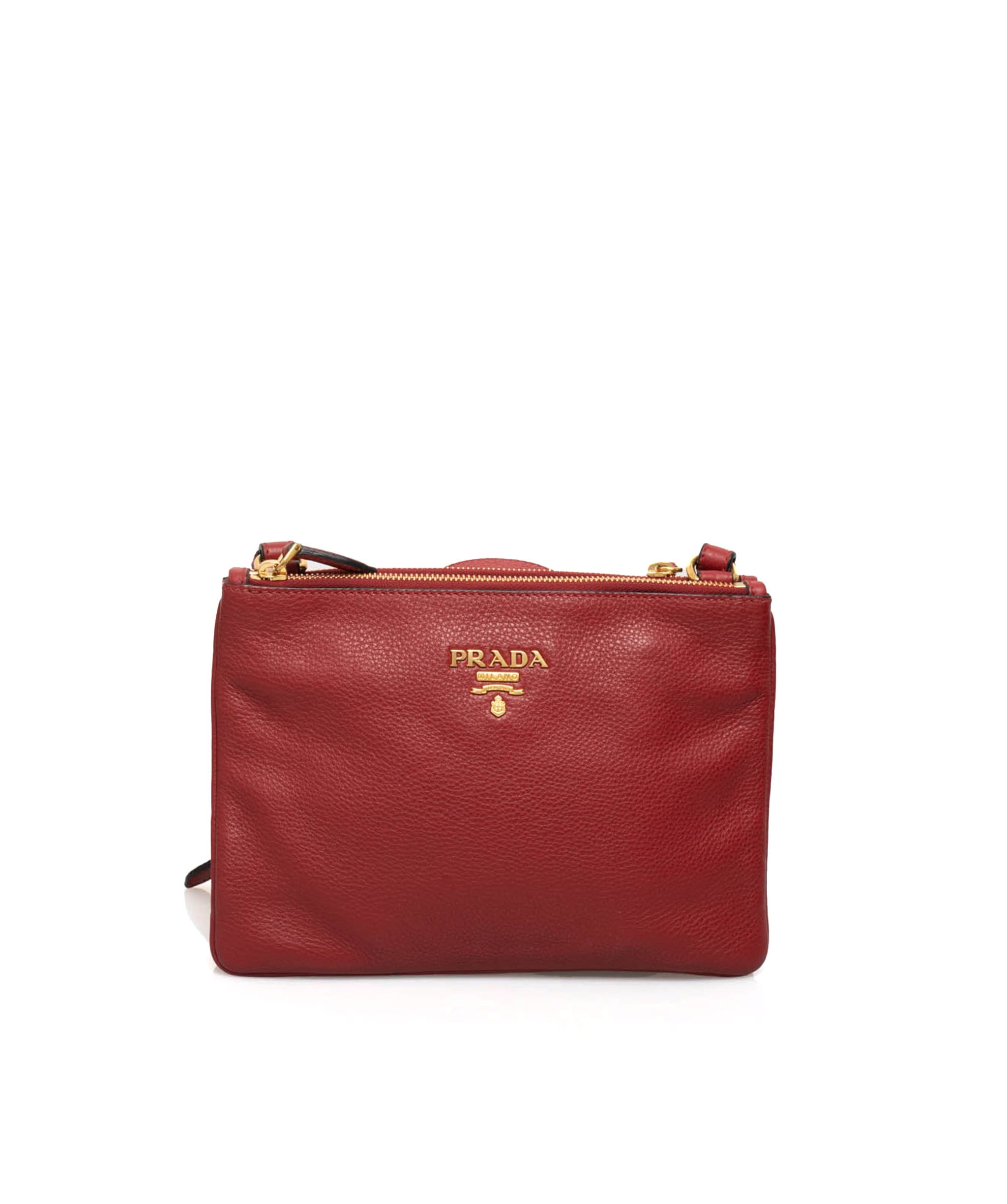 LuxuryPromise Prada Red Crossbody Leather Bag - ADL1619