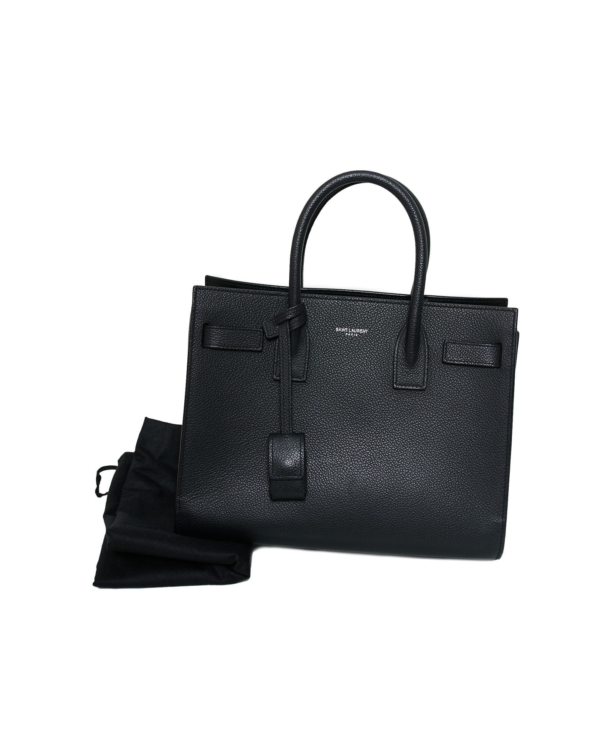 LuxuryPromise Saint Laurent Black Leather Sac De Jour Bag AGL1177