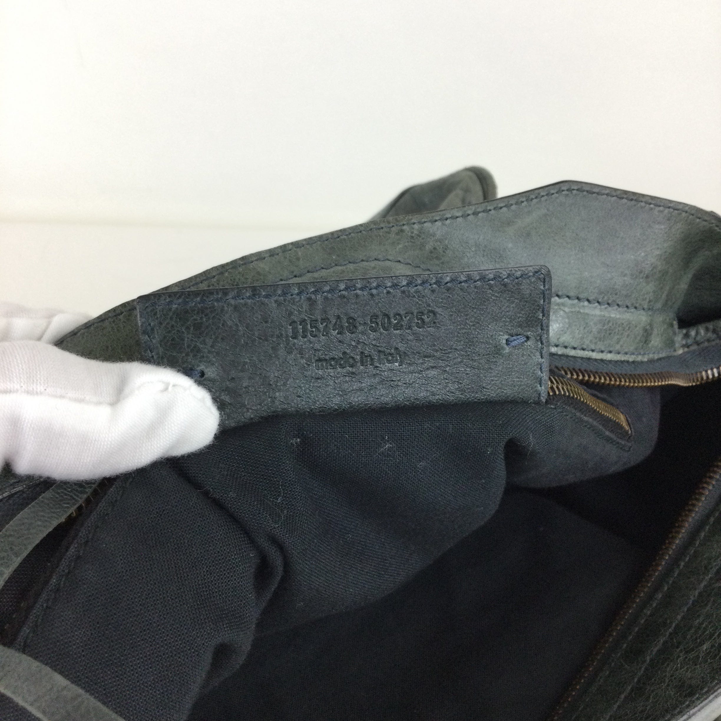 LuxuryPromise Balenciaga The City Leather 2way handbag Green 115748   With mirror