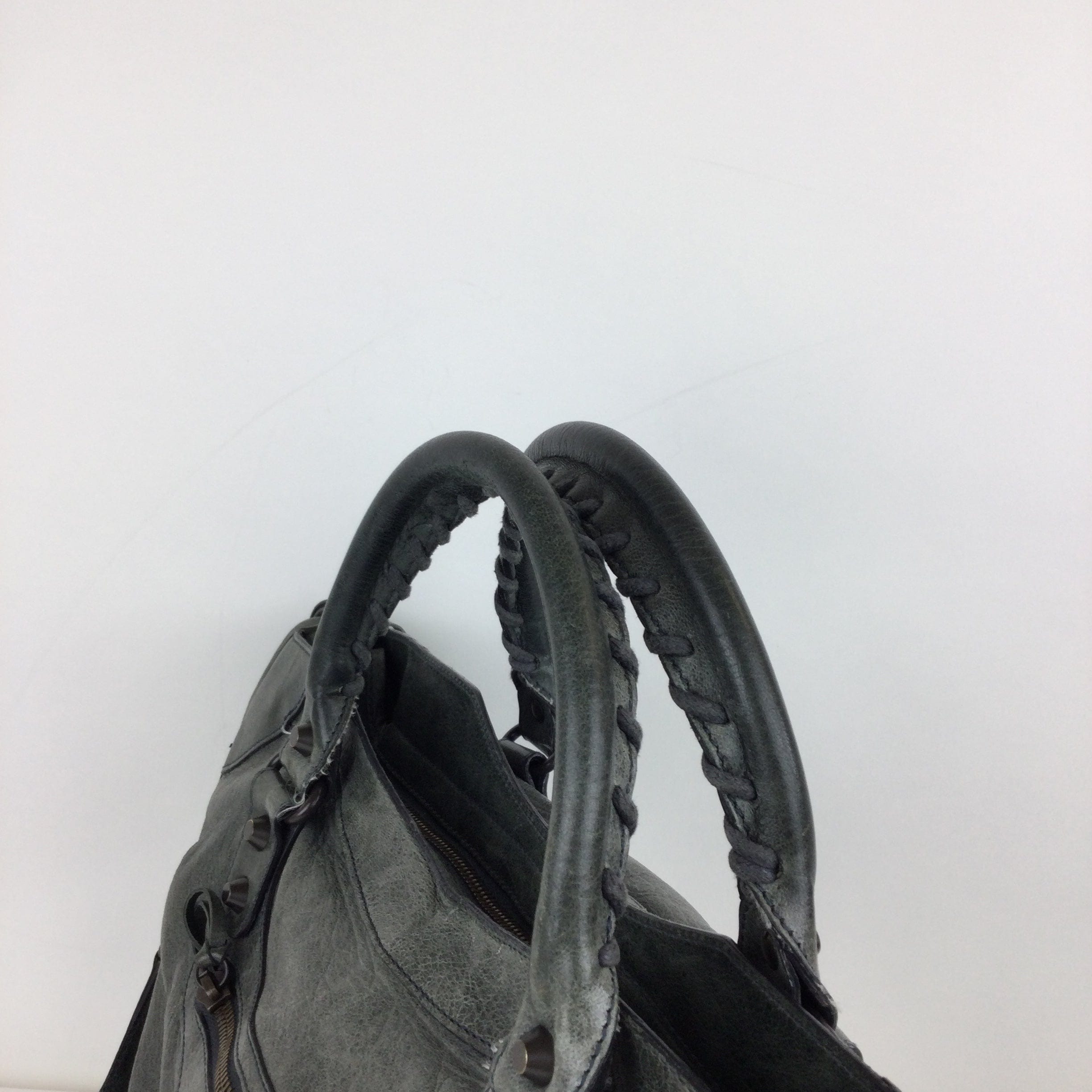 LuxuryPromise Balenciaga The City Leather 2way handbag Green 115748   With mirror