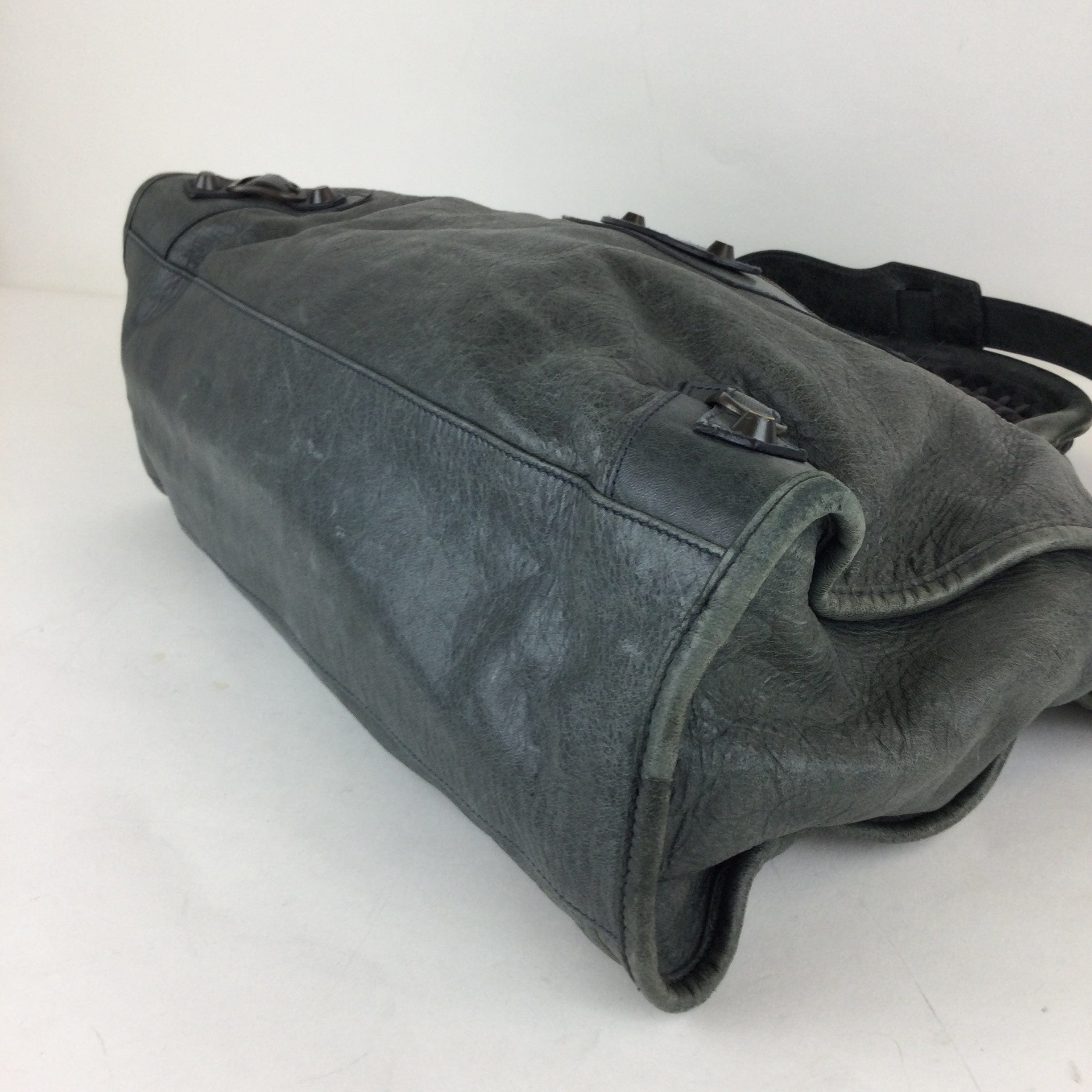 LuxuryPromise Balenciaga The City Leather 2way handbag Green 115748   With mirror