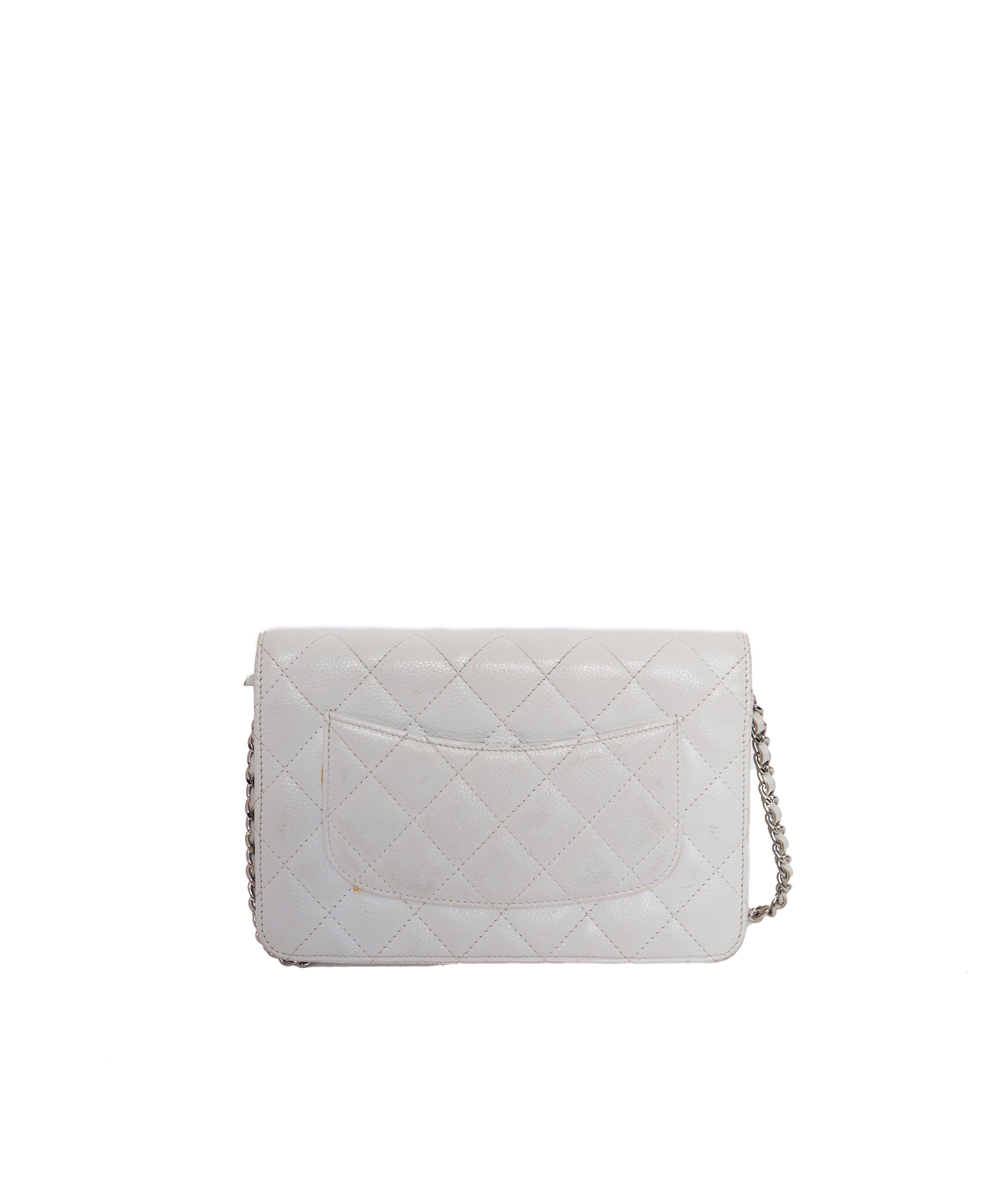 LuxuryPromise Chanel White Wallet on Chain Caviar - ASL1292