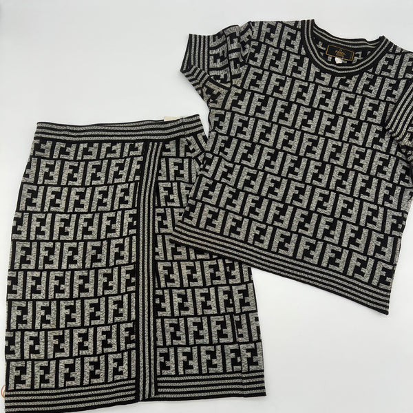 Fendi 2 shop piece skirt set