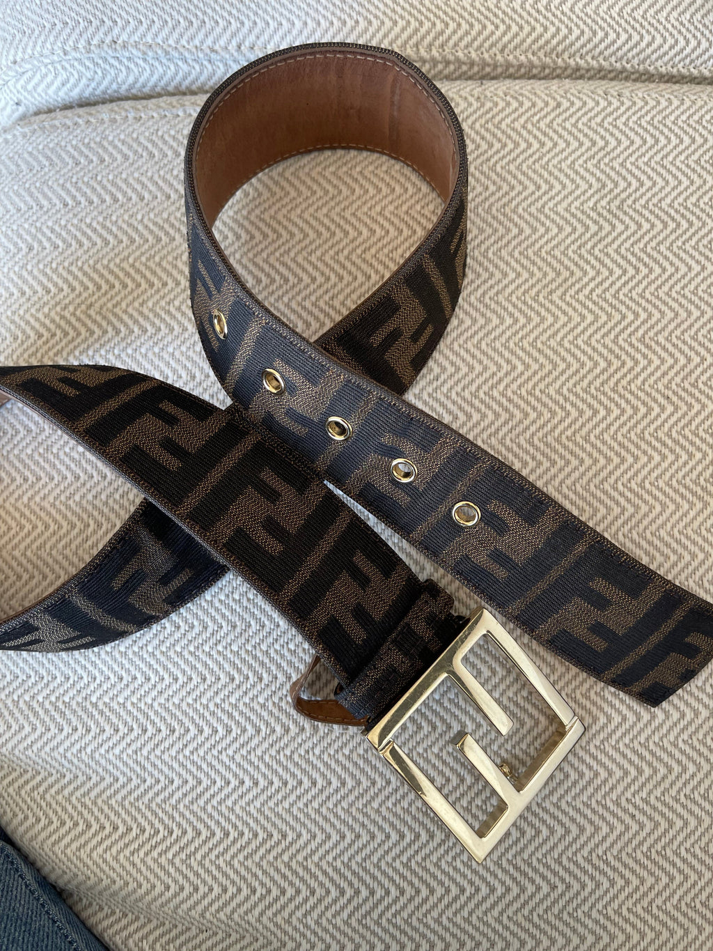 Fendi zucca belt clearance black