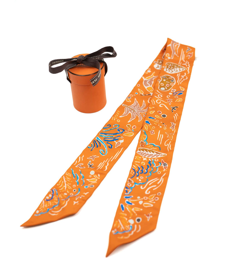 Hermes for UBS Orange/Orange Les Cles Exclusive Limited Twill