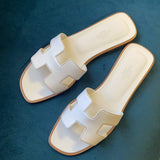 LuxuryPromise Hermes oran sandals white 40
