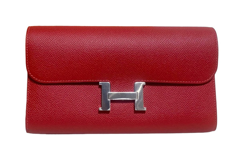 Hermes Red Constance Long Wallet – LuxuryPromise