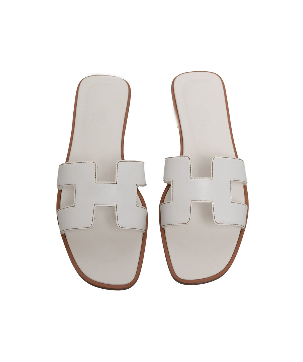 Hermes white sliders Clearance