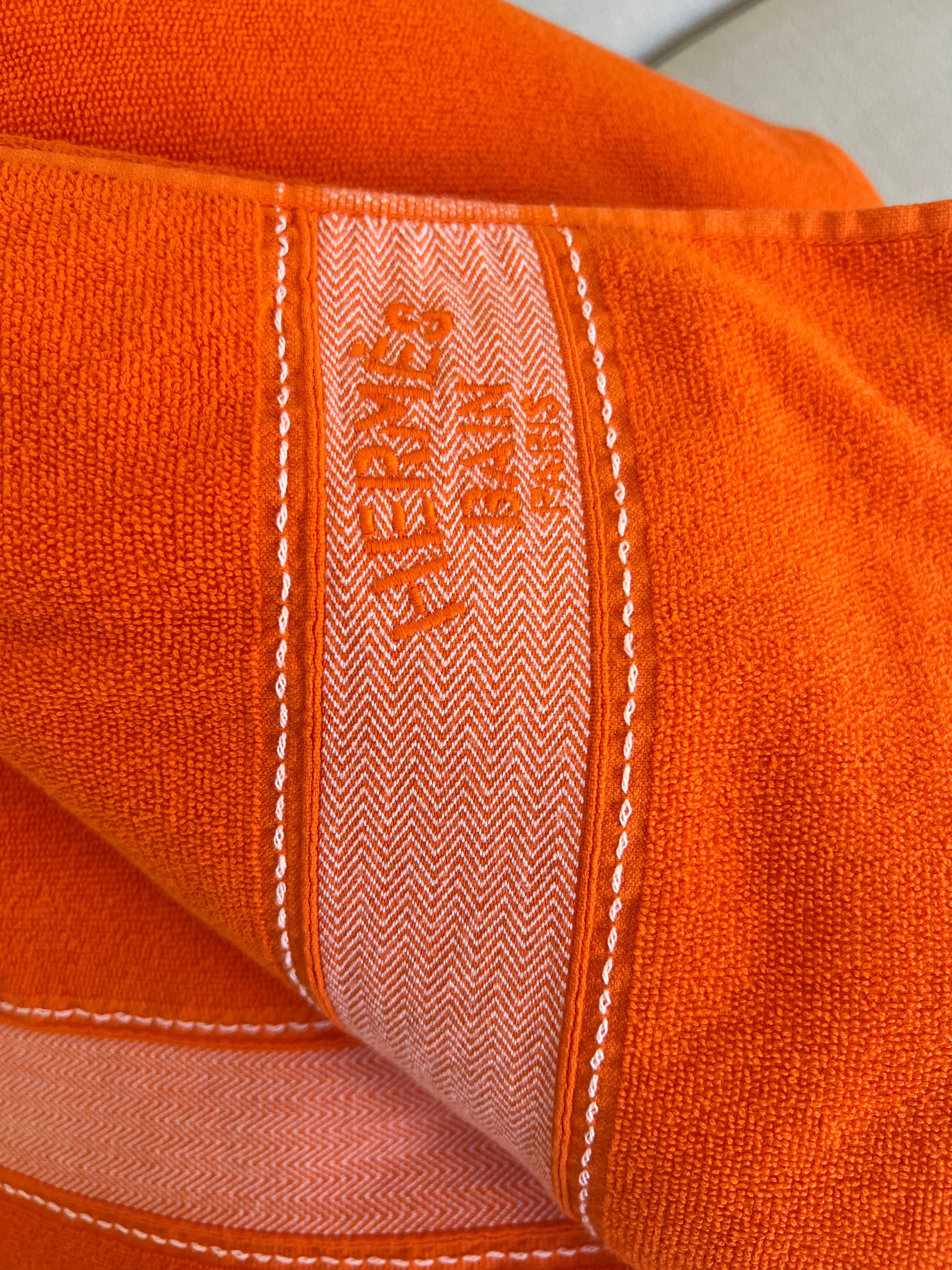 LuxuryPromise Hermes yacht towel orange large