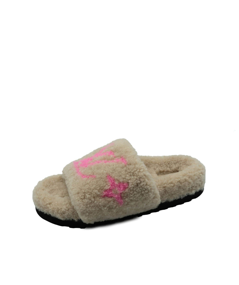 Lv Slides Fur - For Sale on 1stDibs  louis vuitton fluffy sliders, louis  vuitton fluffy slides pink, fuzzy louis vuitton slides