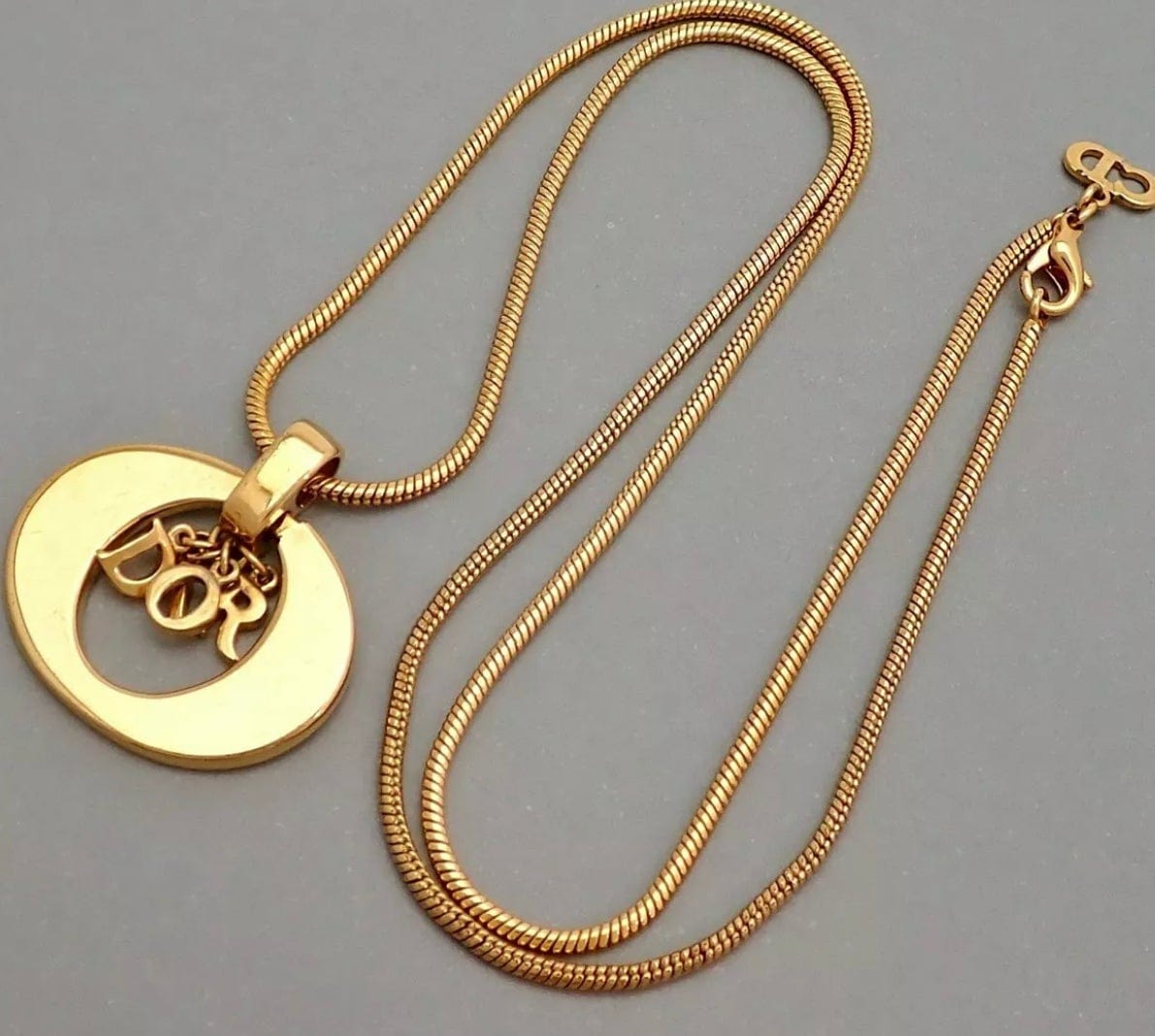 LuxuryPromise Vintage Dior charm necklace gold