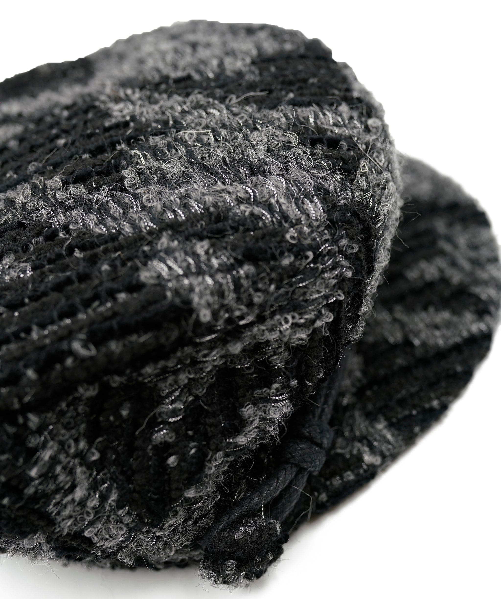 Maison Michel Maison Michel Pied de Poule tweed black and grey hat ASL5079