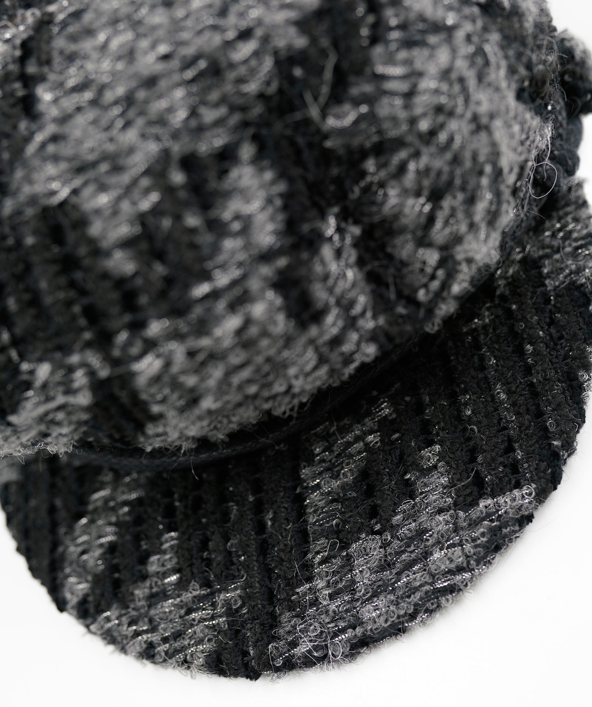 Maison Michel Maison Michel Pied de Poule tweed black and grey hat ASL5079