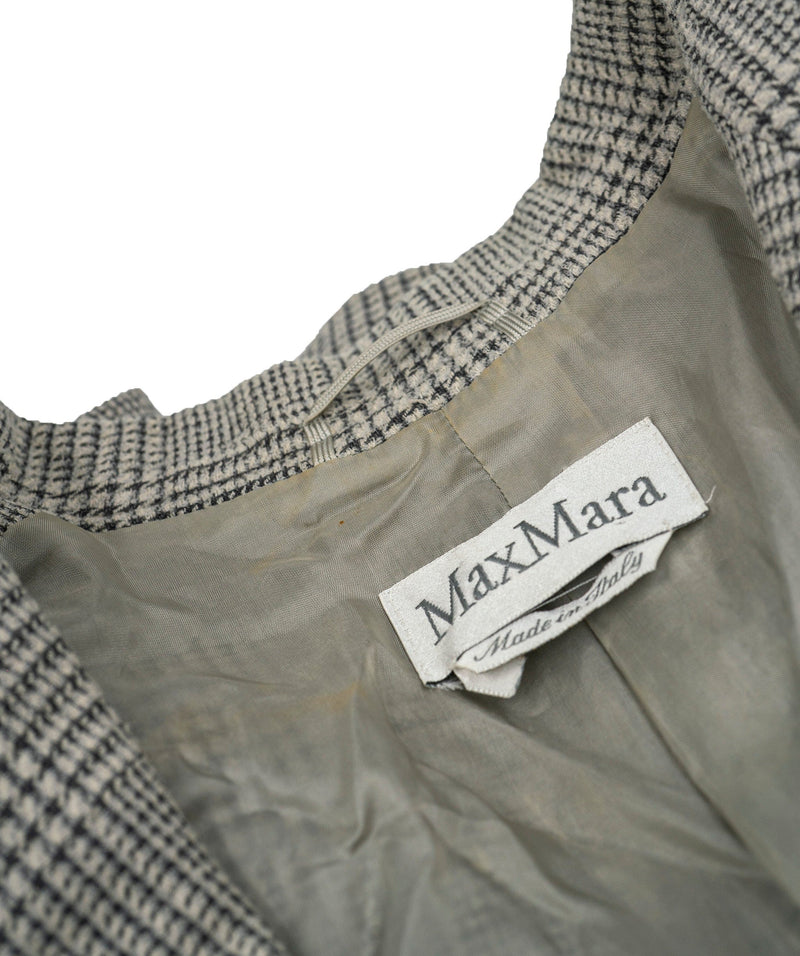 Max Mara Max Mara Grey Check Boucle Blazer ASL5062
