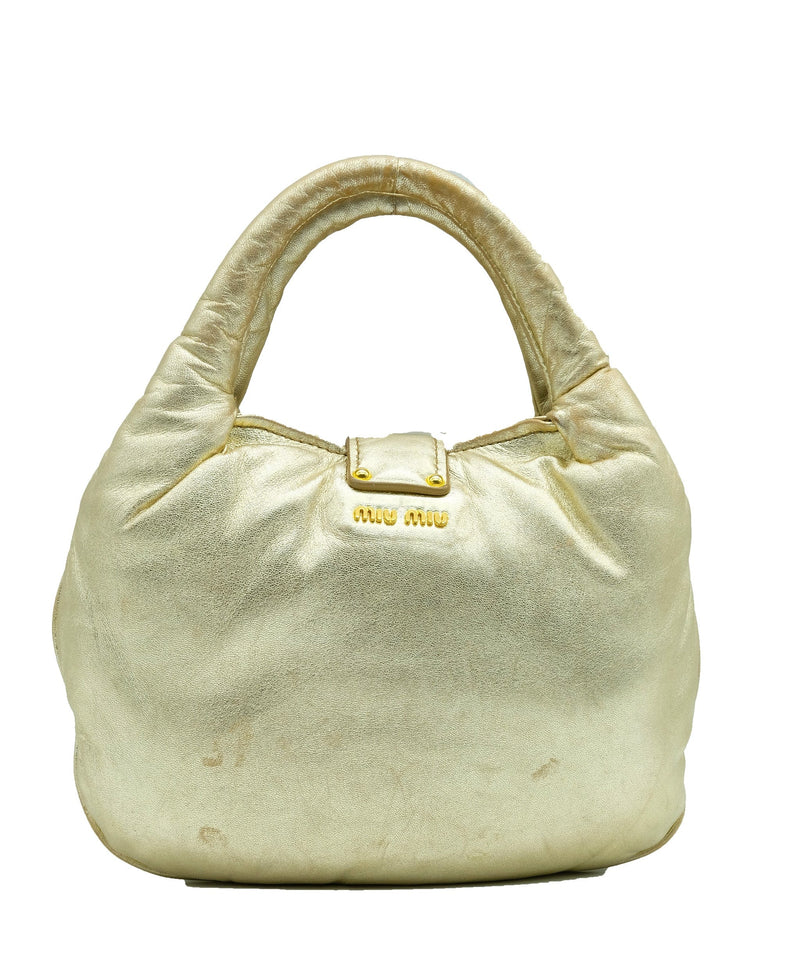 Miumiu Miu Miu Gold Handbag RJC1425
