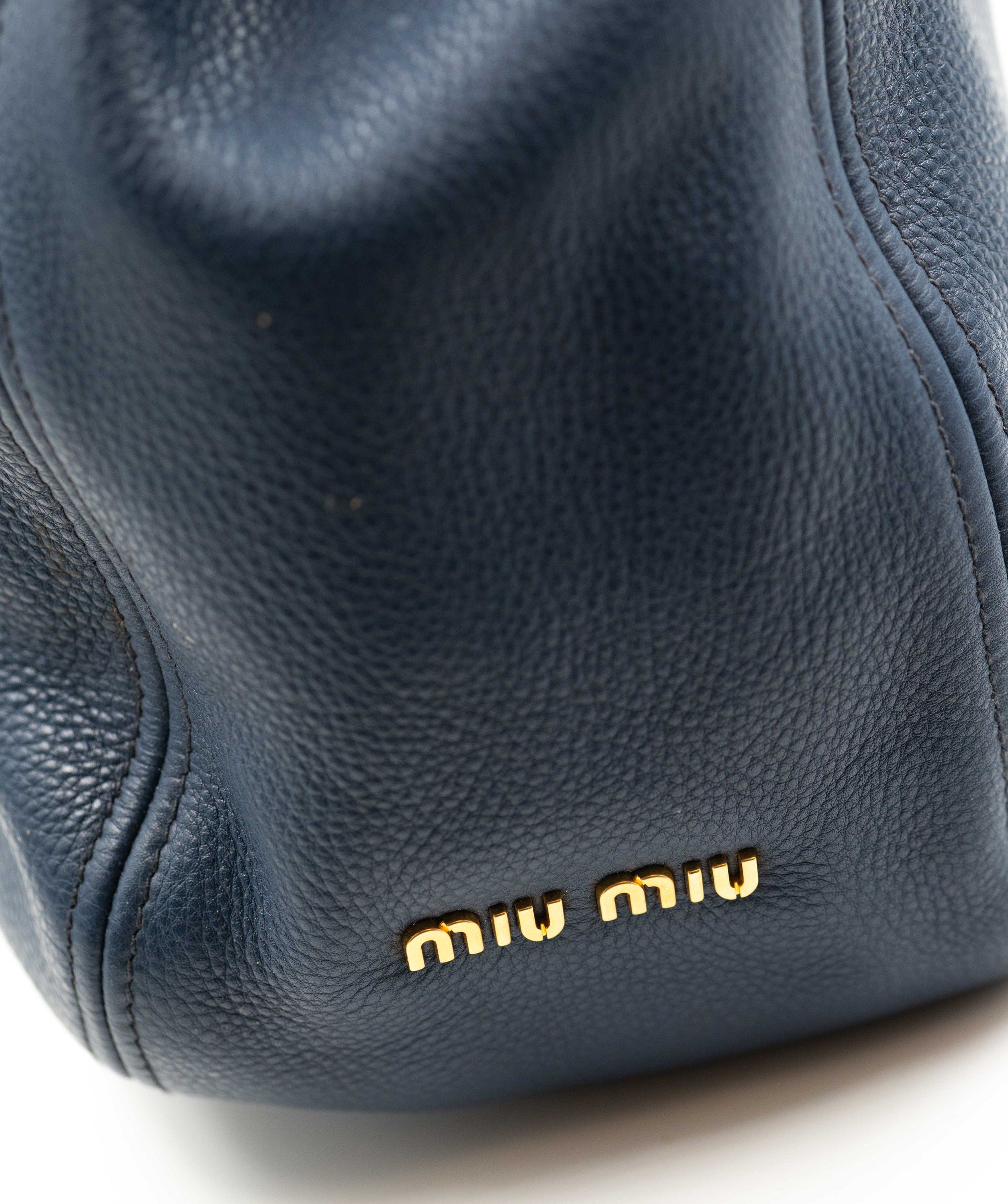 Miumiu Miu Miu navy tote bag - AJC0036