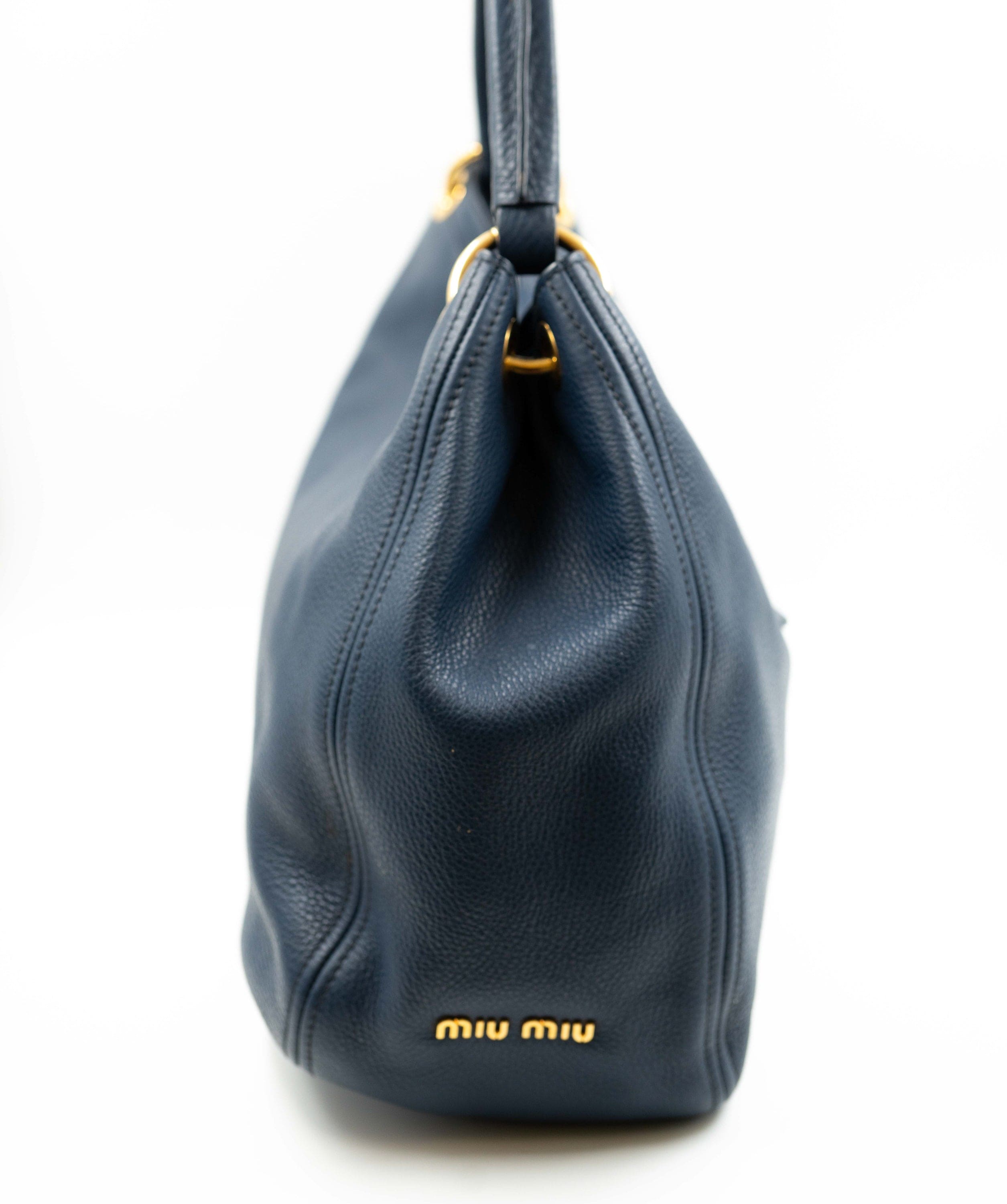 Miumiu Miu Miu navy tote bag - AJC0036