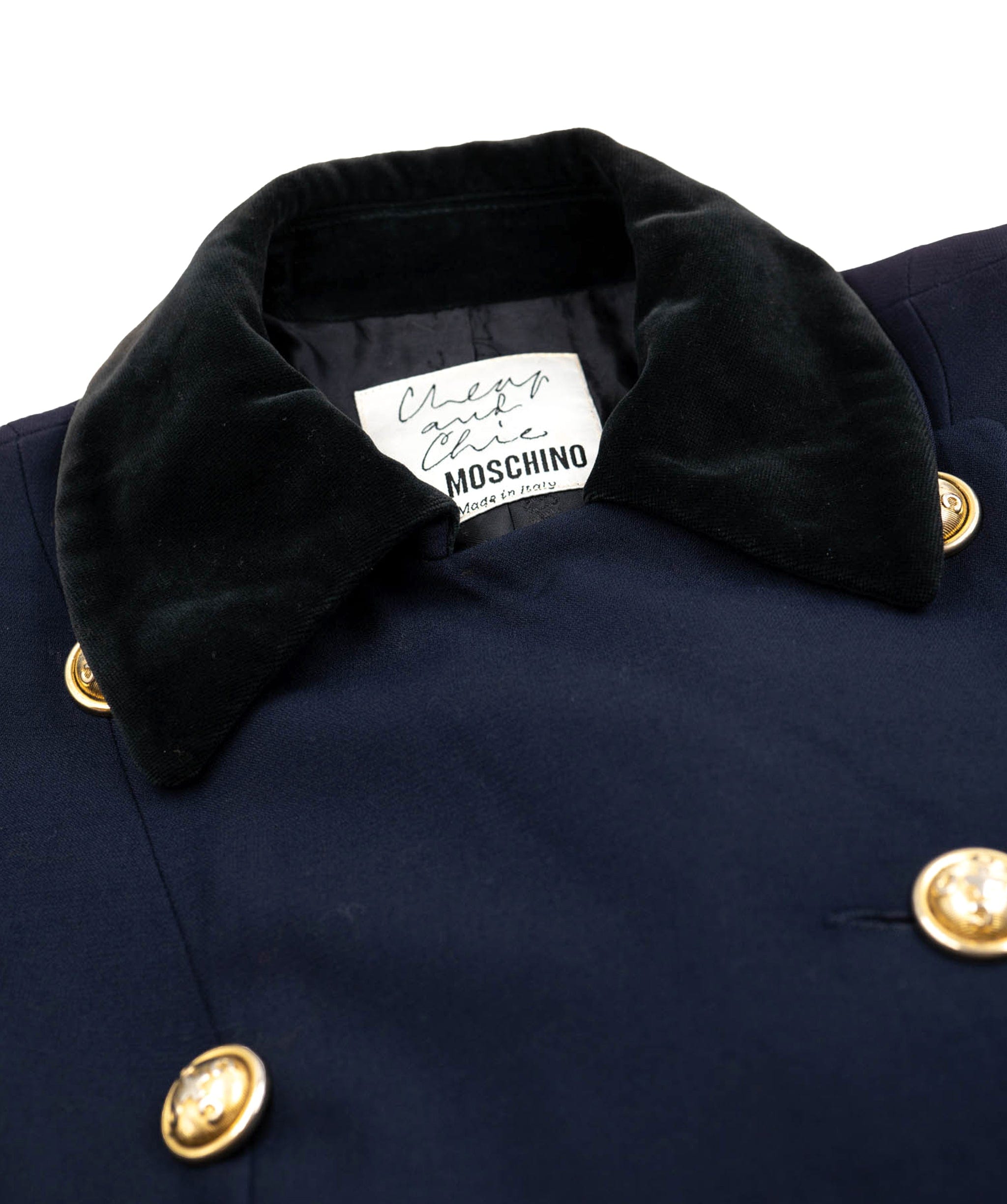 Moschino Moschino Cheap and Chic navy blazer, GHW AEL1088
