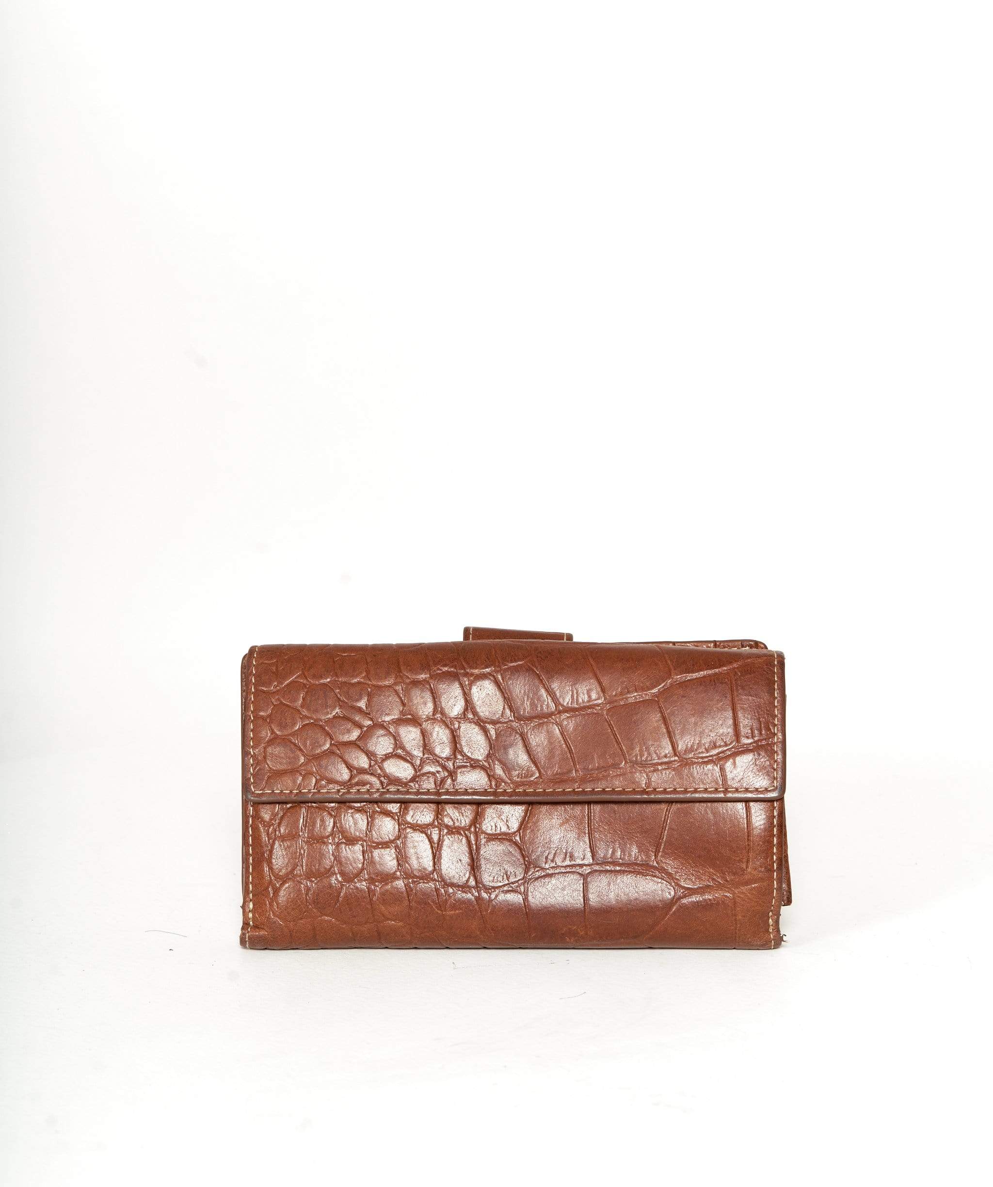 Mulberry Mulberry Brown Crocodile Embossed Wallet