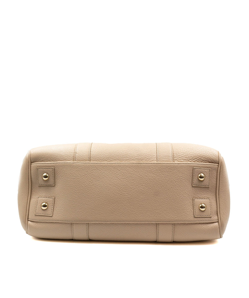 Beige bayswater pebbled sale leather bag