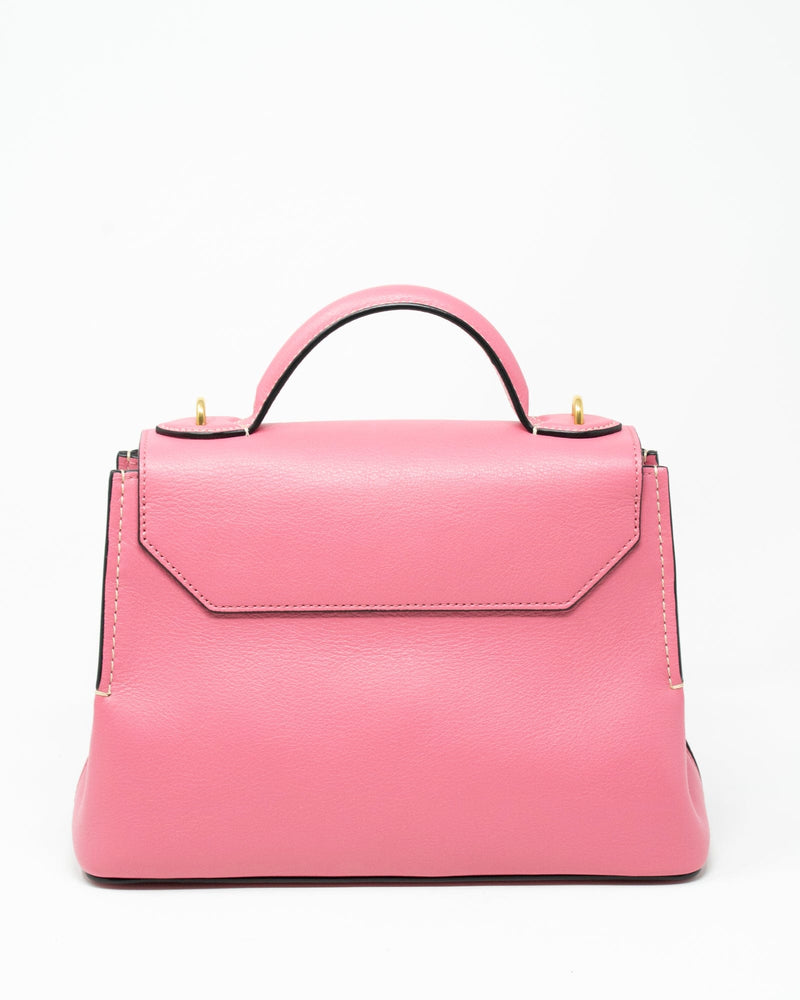 Mulberry Mulberry seaton small leather bag in hot pink, with gold hardware.  - AGL2013