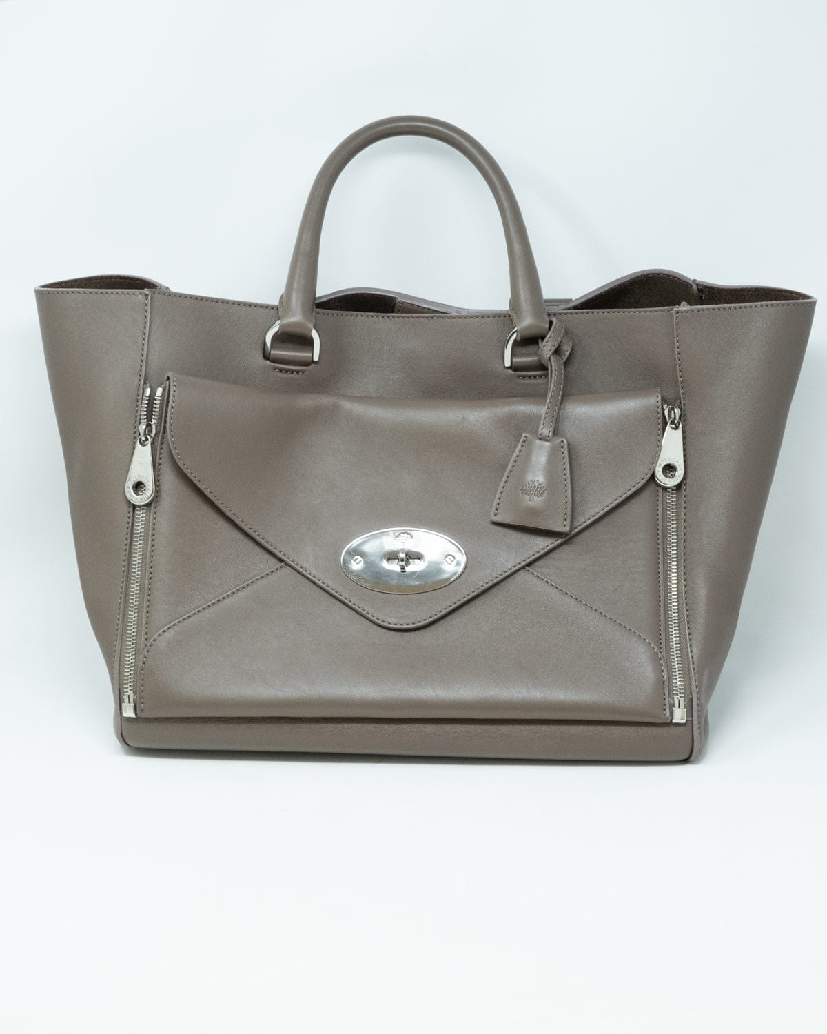 Mulberry Mulberry Taupe Leather Tote Bag PHW - AGL1762