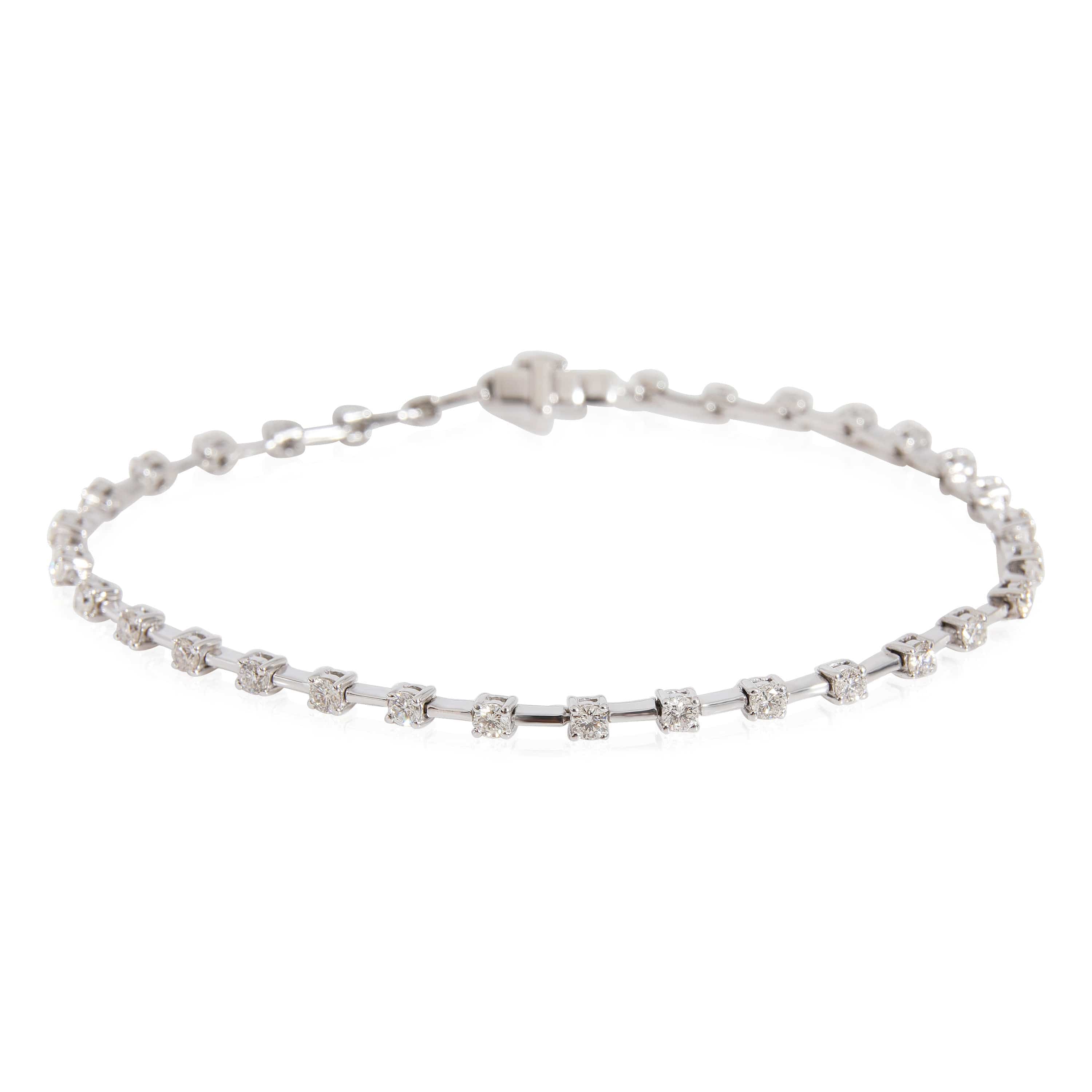 myGemma Diamond Tennis Bracelet in 18k White Gold 1.52 CTW