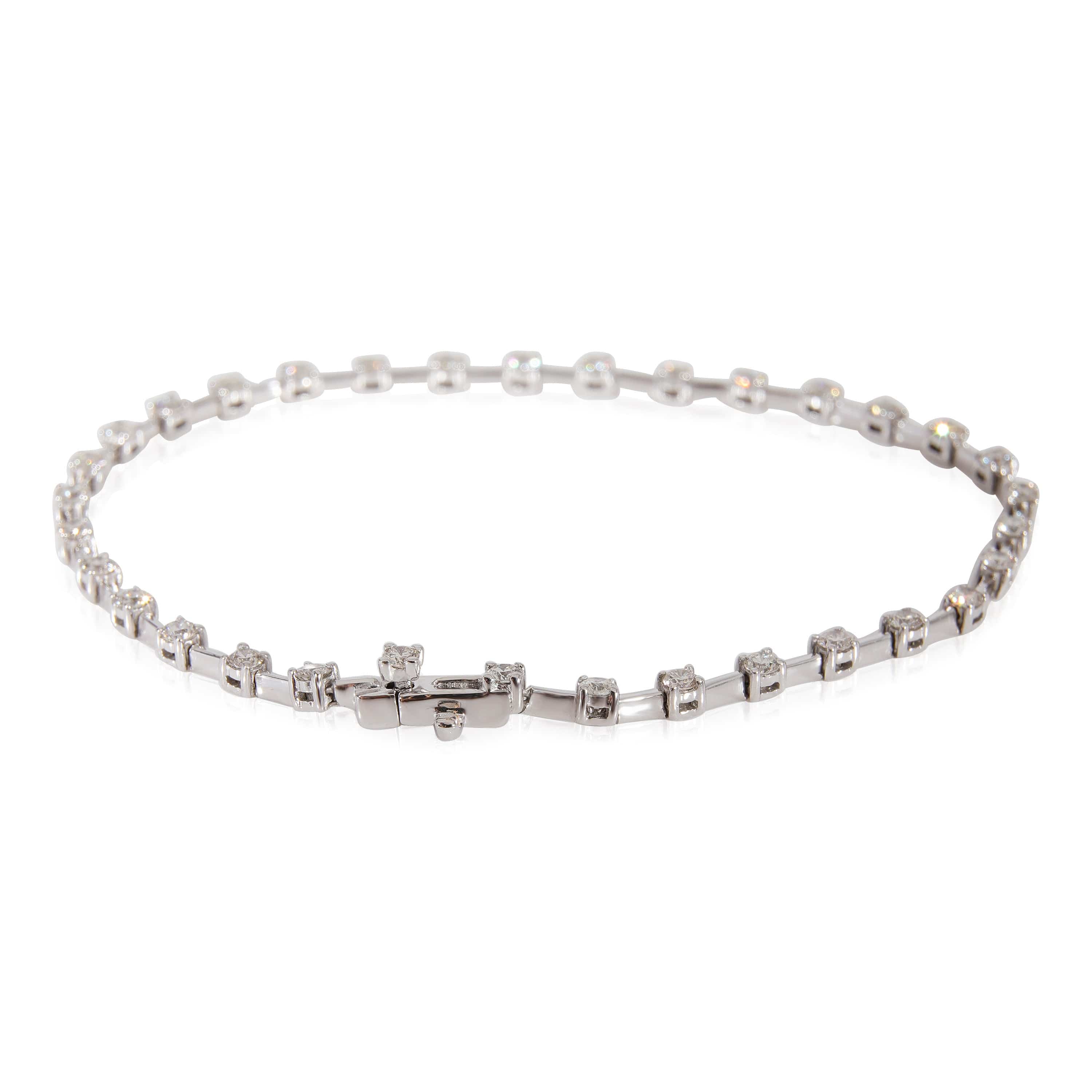 myGemma Diamond Tennis Bracelet in 18k White Gold 1.52 CTW