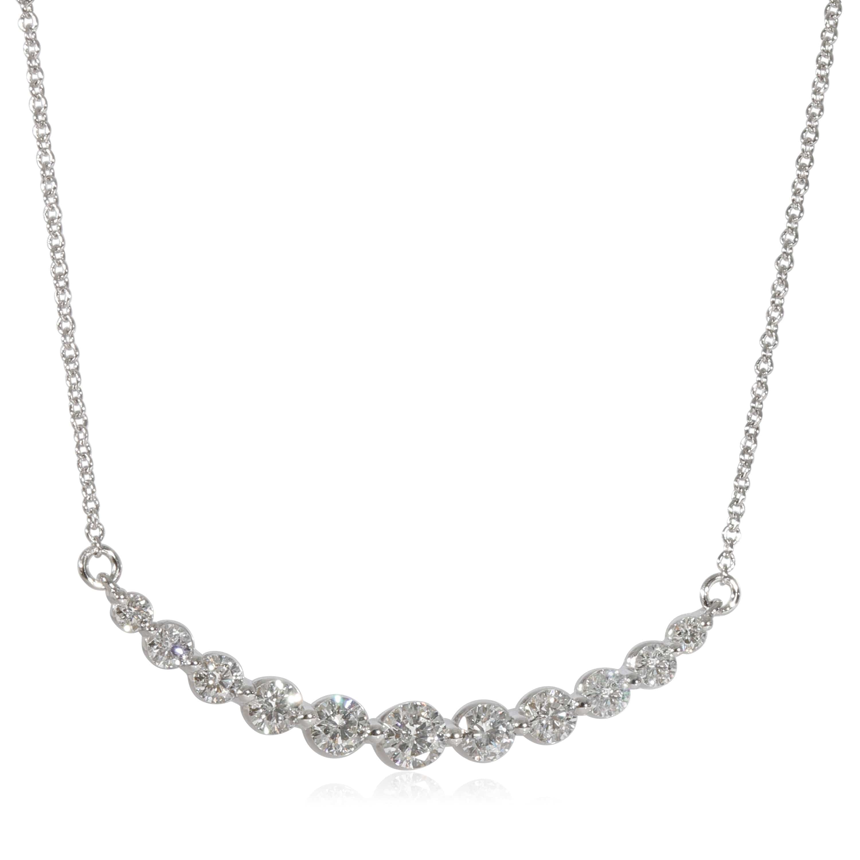 myGemma Diamond Smile Necklace in 14K White Gold (1 CTW)