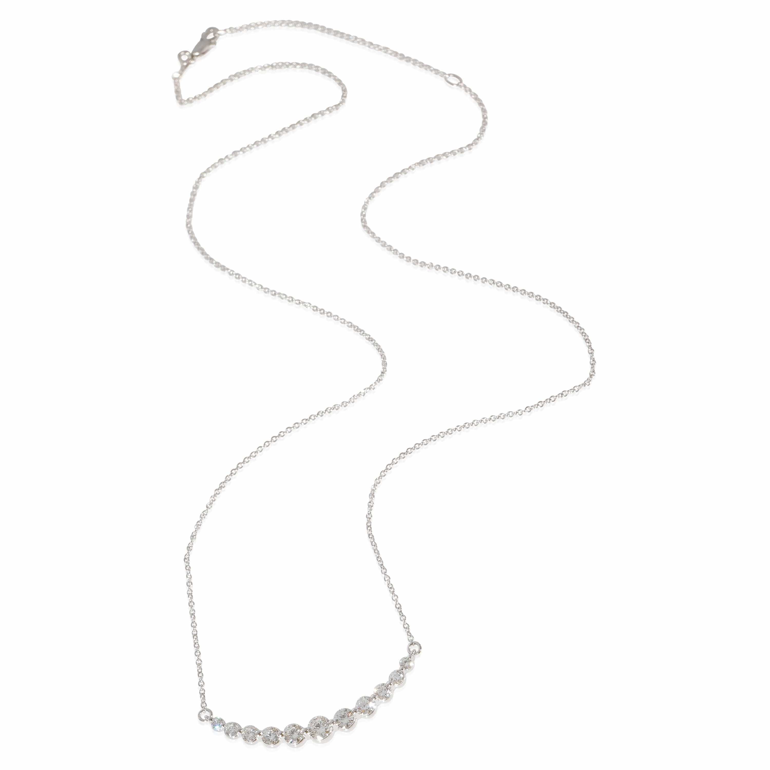 myGemma Diamond Smile Necklace in 14K White Gold (1 CTW)