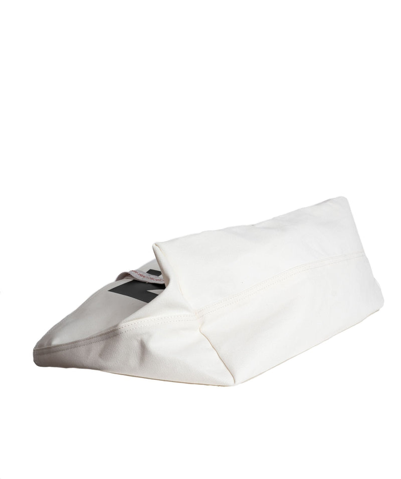Off White Off White White Canvas Tote Bag  AGL1077