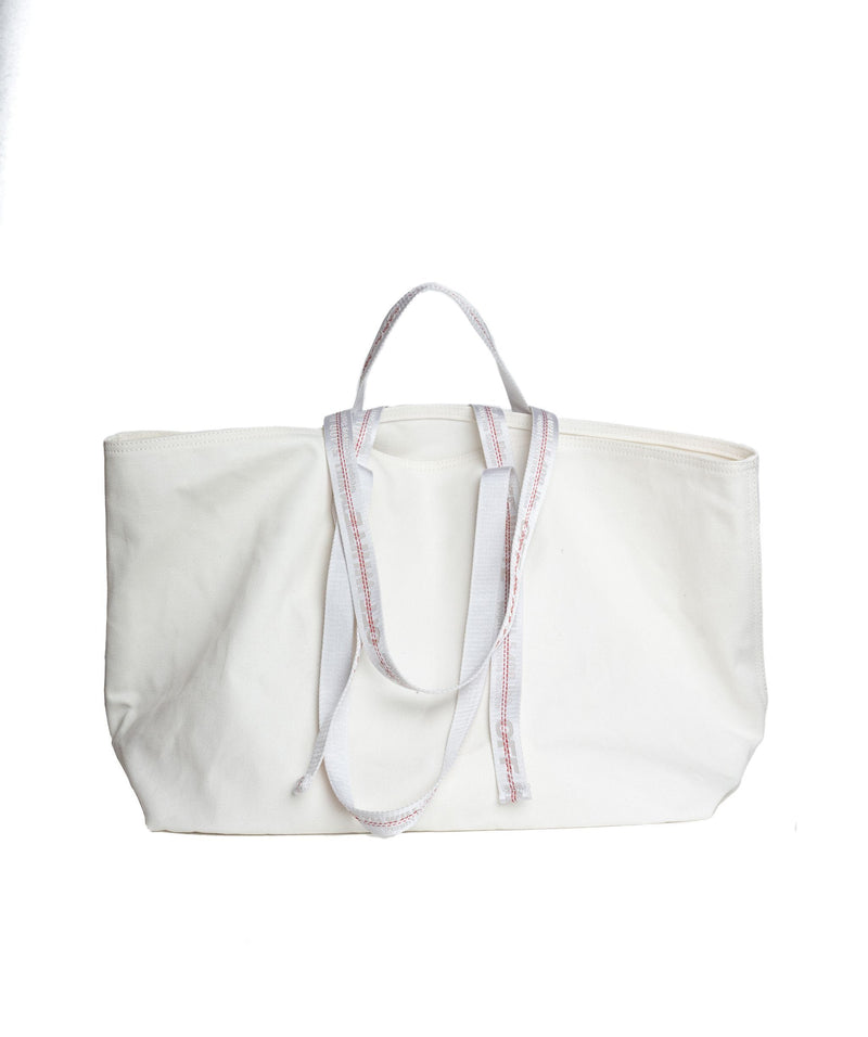 Off White Off White White Canvas Tote Bag  AGL1077