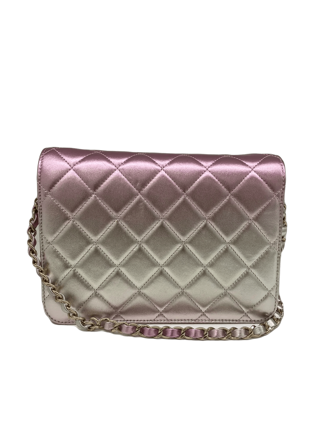 PH Luxury Consignment Chanel Large Like A Wallet Metallic Pink