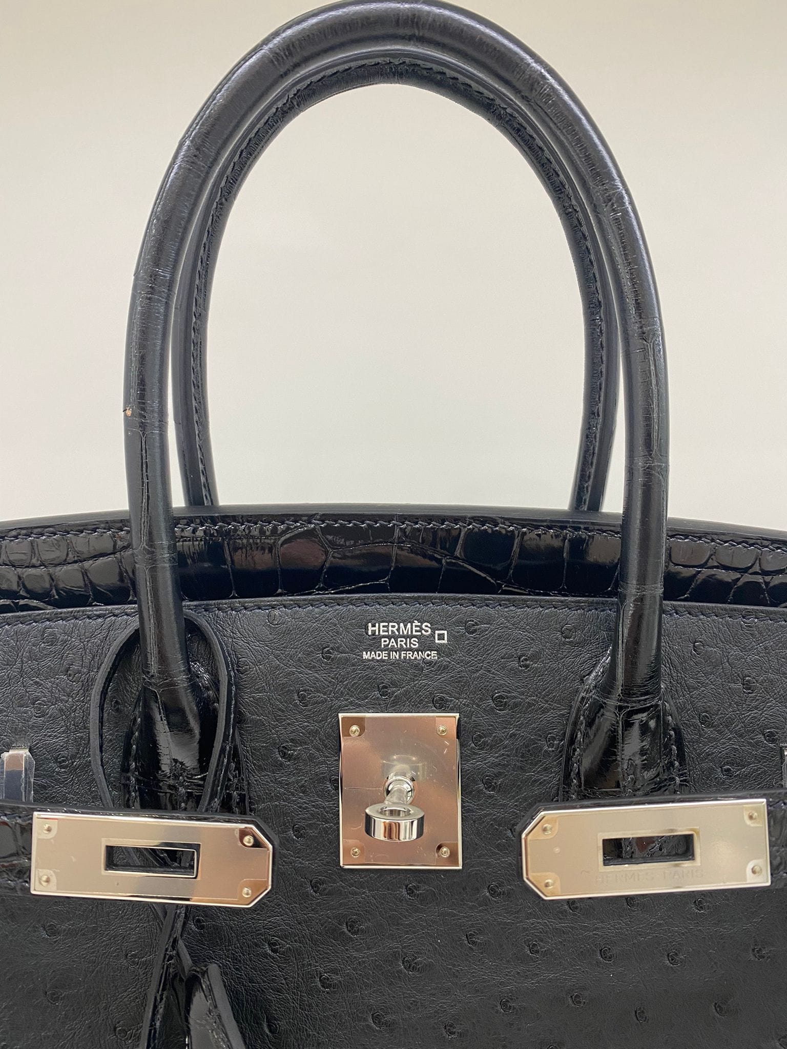 PH Luxury Consignment Hermes Birkin 30 Touch Ostrich and Alligator