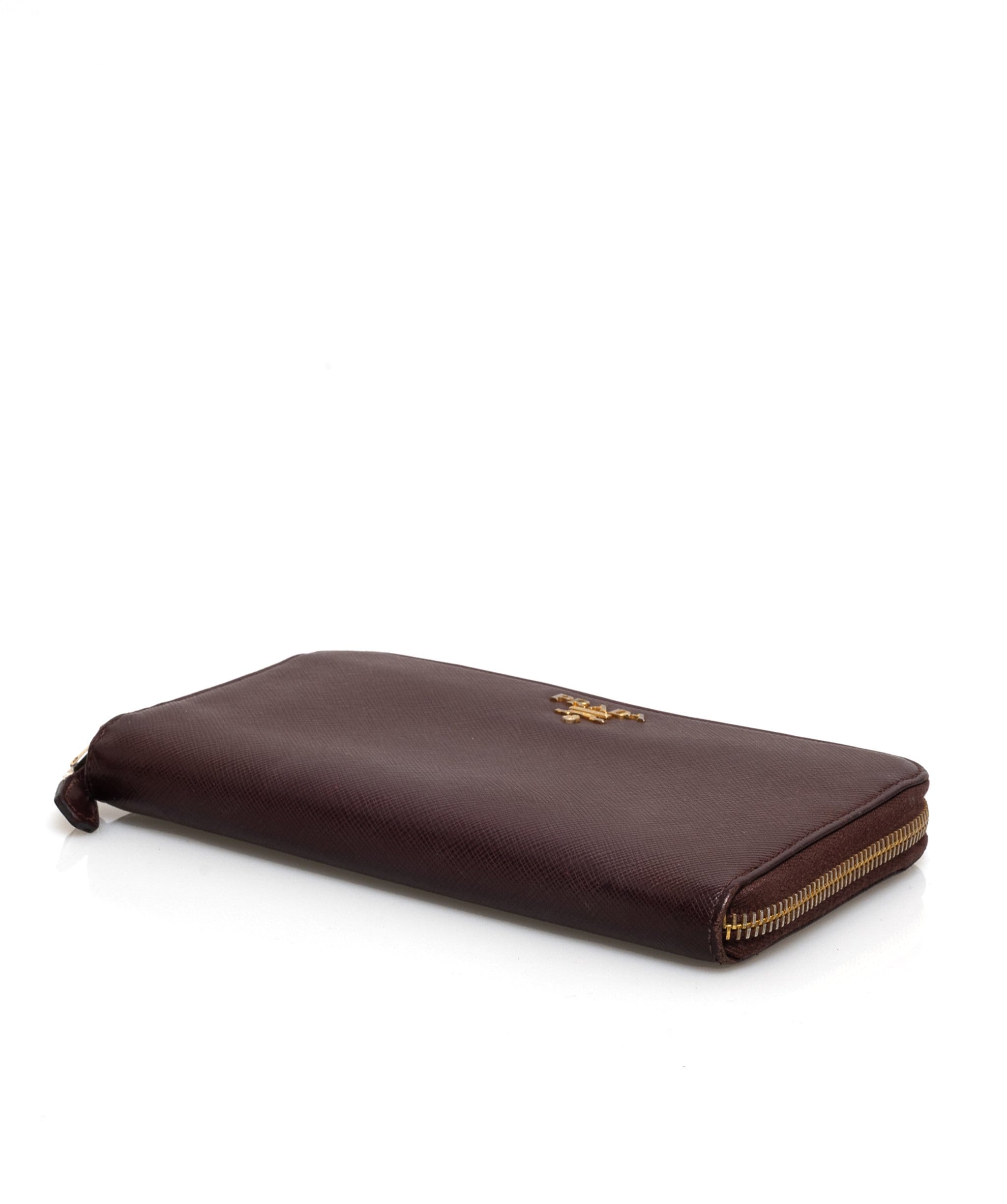 Prada Prada Burgundy Saffiano Leather Wallet GHW - MW2586