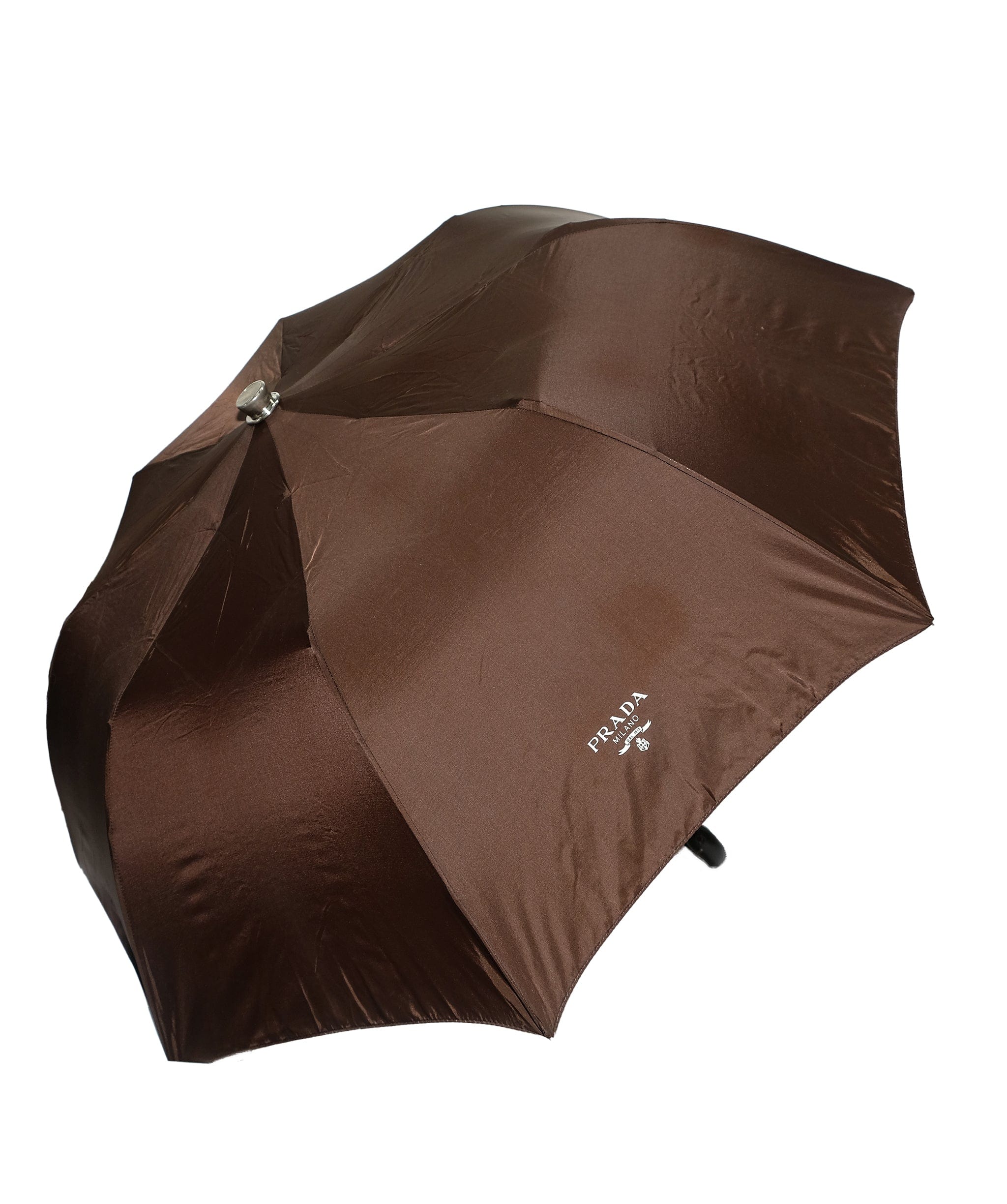 Prada PRADA Folding Umbrella Nylon Brown Auth 34051 AWL4569