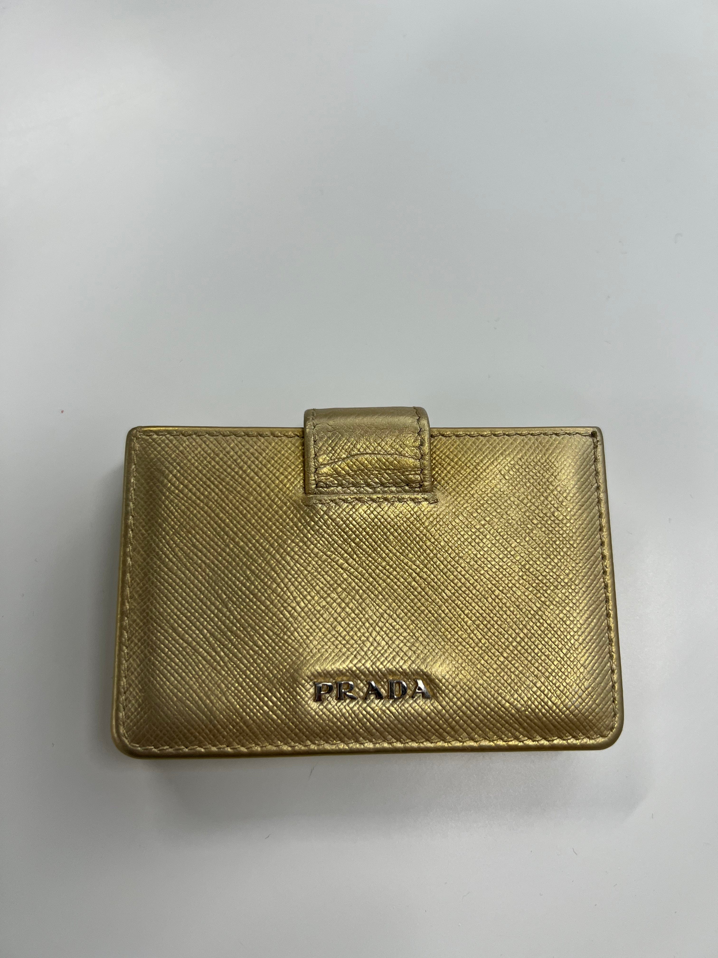 Prada Prada Gold Leather Wallet RJL1646