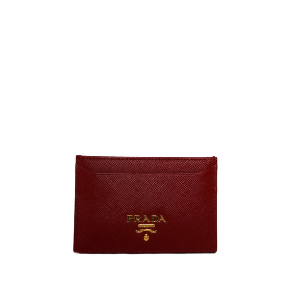 Prada red hotsell card holder