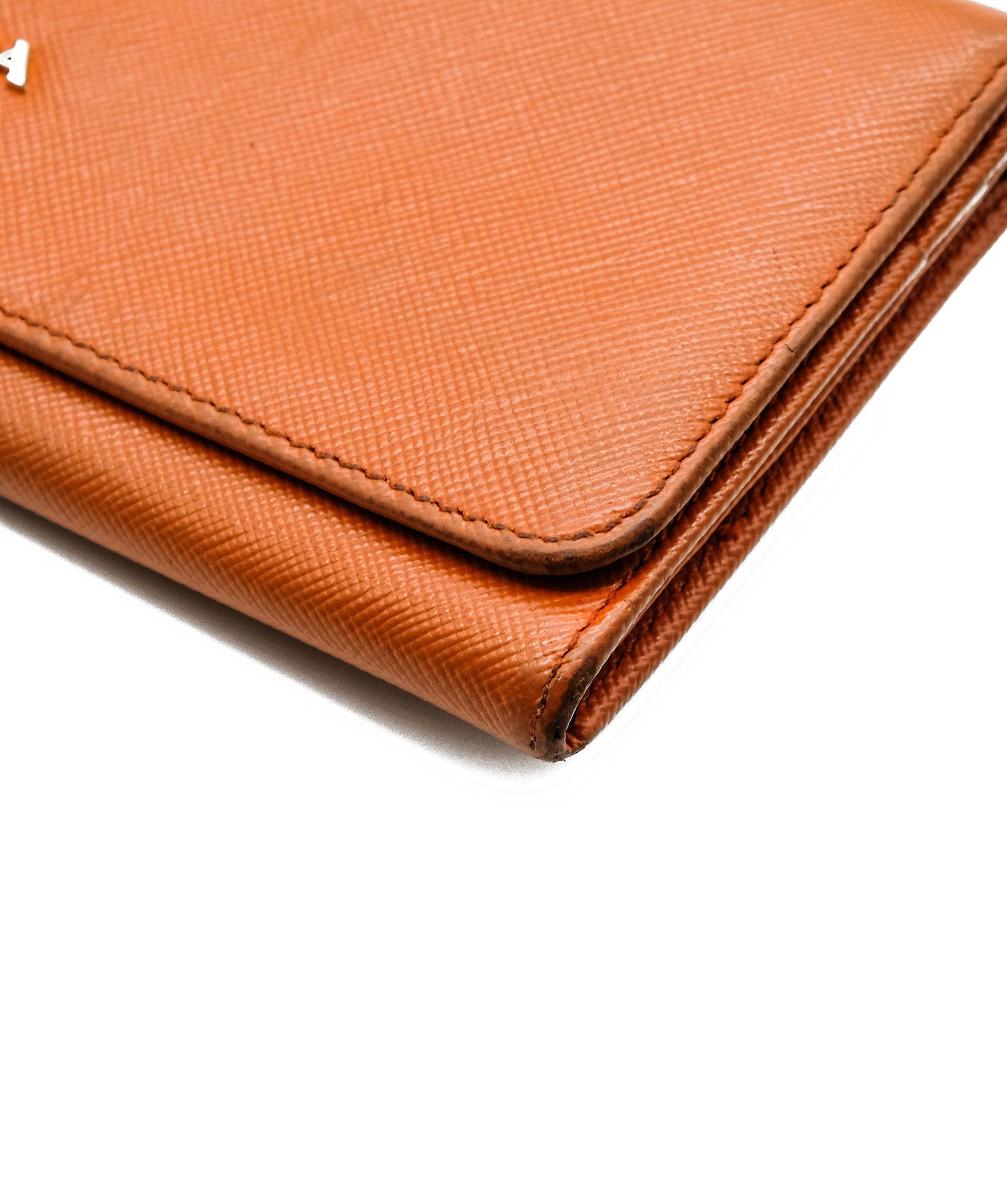 Prada Prada Saffiano Long Wallet Orange RJC1602