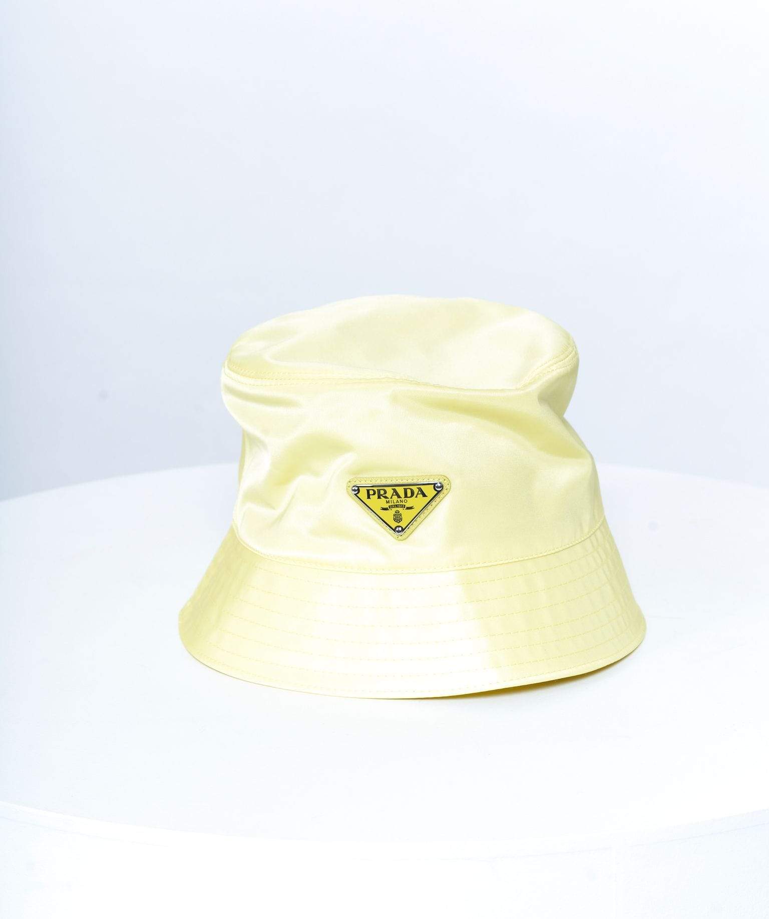 Prada Prada Yellow Nylon Bucket Hat Size M