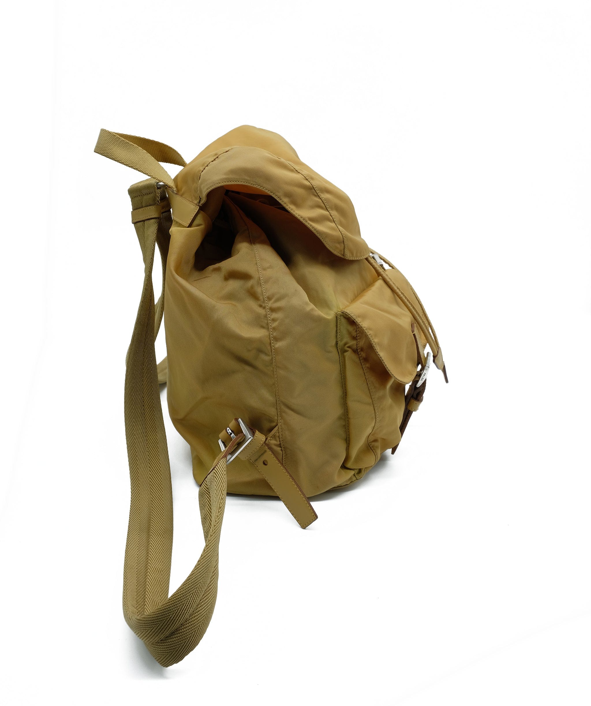 Prada Prada Backpack Nylon Beige Auth bs3393 AWL4571