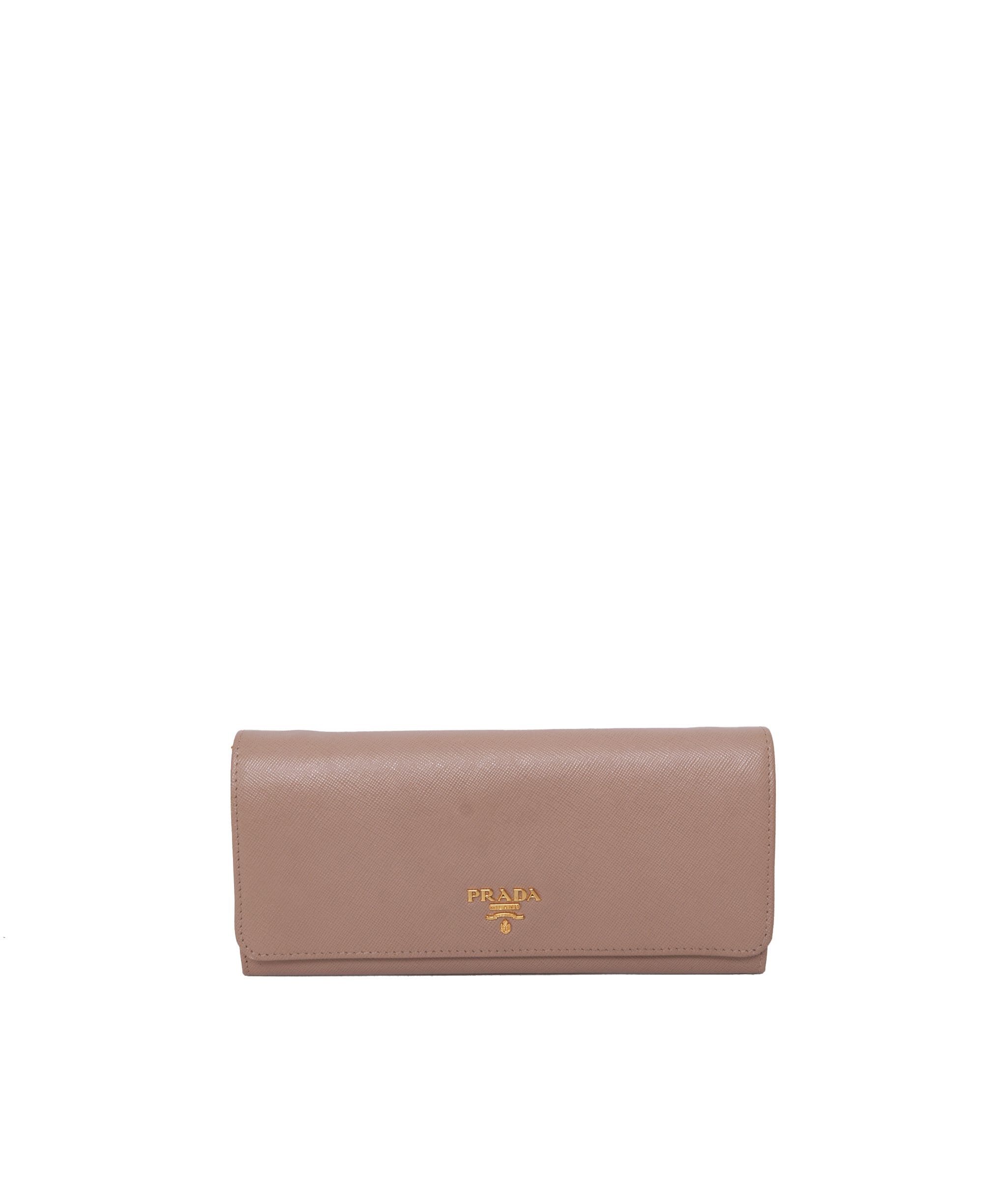 Prada Prada Beige Saffiano Leather Wallet On Chain  - AGL1256