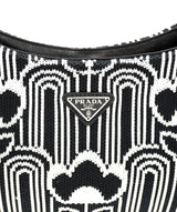Prada Prada Black and White Knit Cleo Bag AGC1178