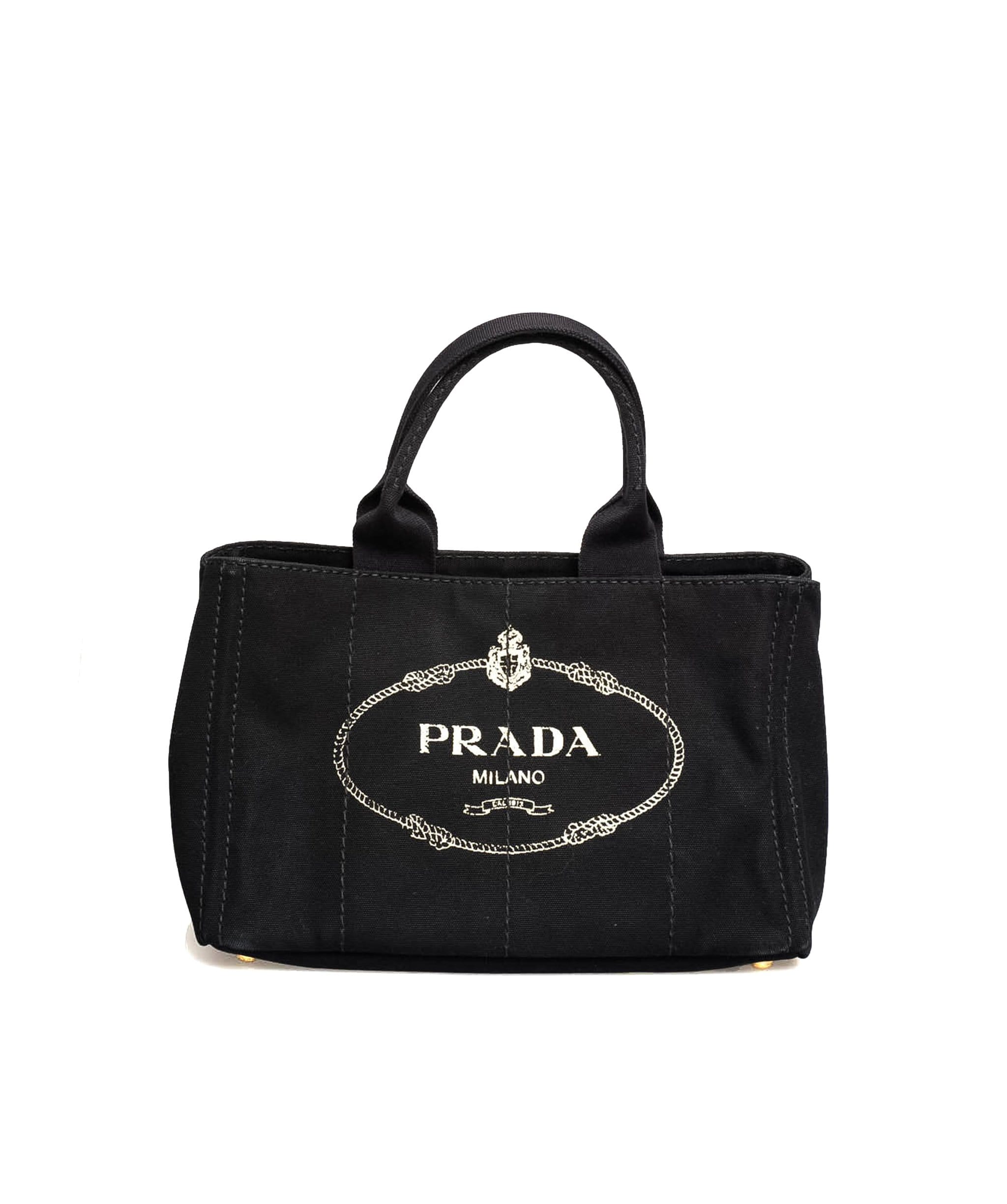 Prada Prada Black Canapa Tote Bag GM - AWL1933