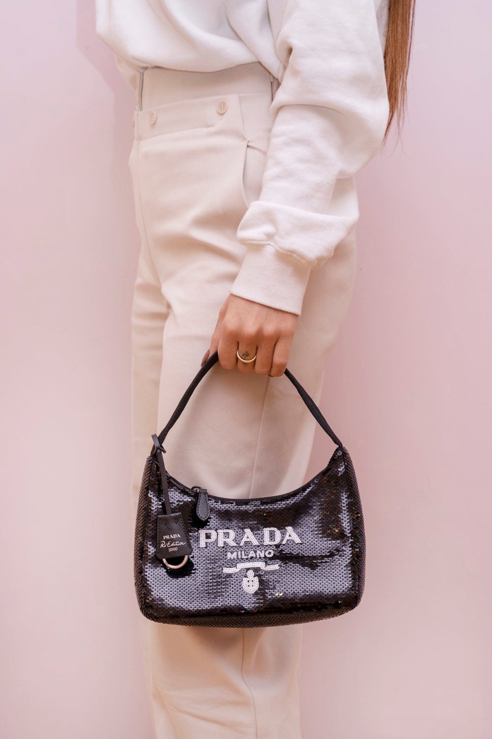 Prada Re-Edition 2000 Crystal Mini Bag Black  Prada re edition 2000, Bags,  Prada re edition