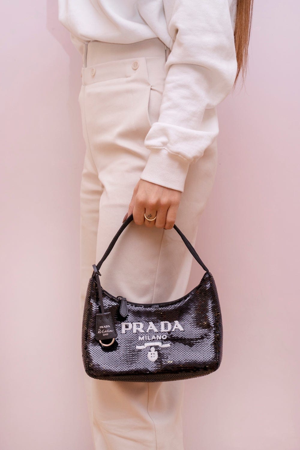 Prada Re-Edition 2000 Sequined Mini Bag