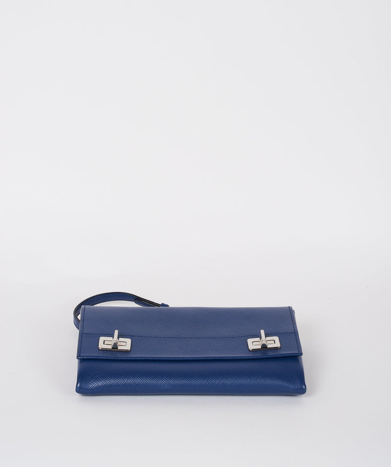 Prada Prada Blue Saffiano Leather Cross body Bag