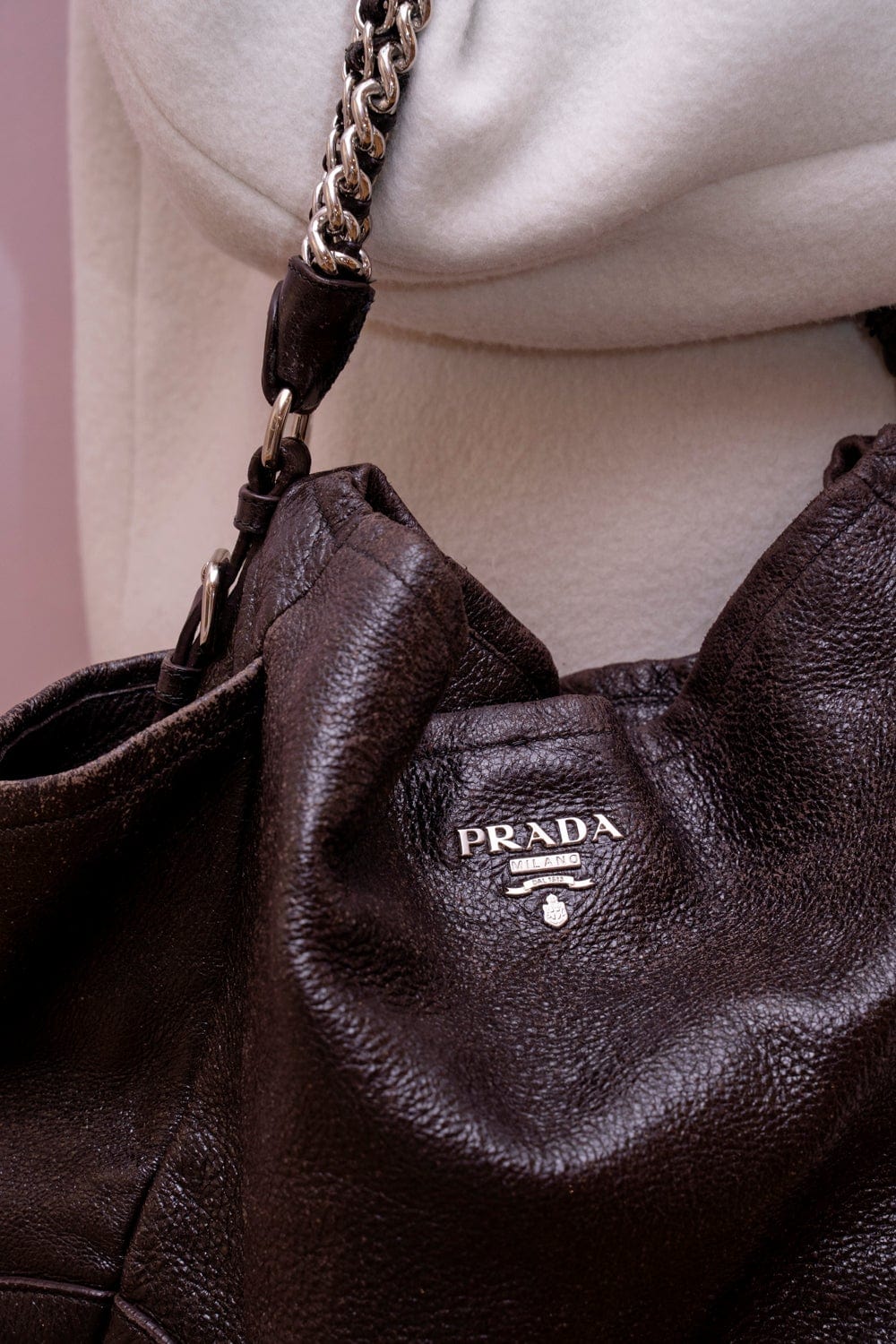 Prada | Bags | Prada Milano Suede Brown Purse | Poshmark